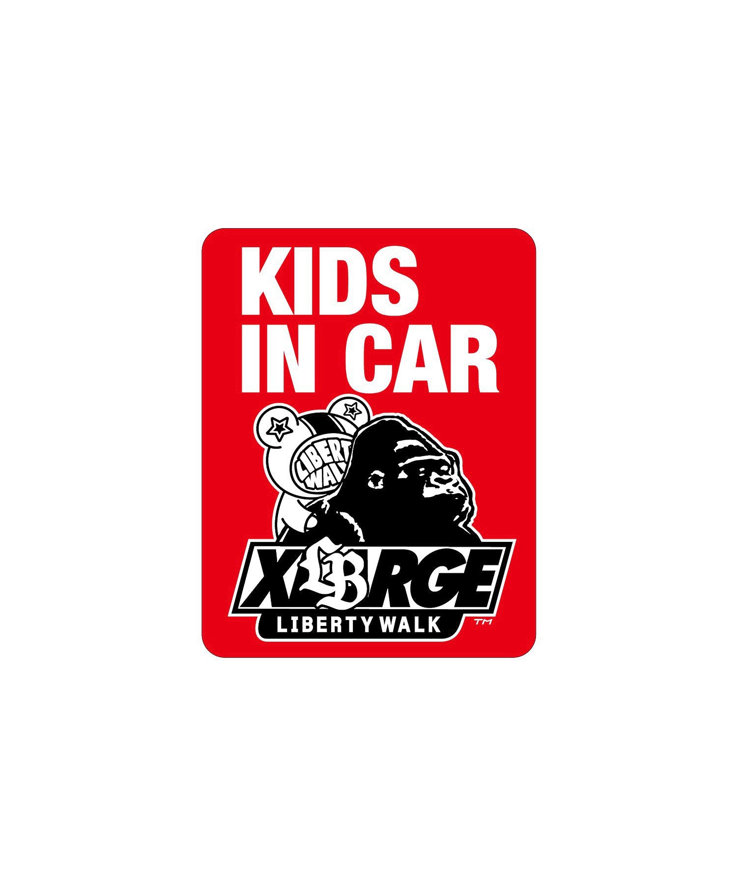 XLARGE×LIBERTY WALK STICKER KIDS IN THE CAR