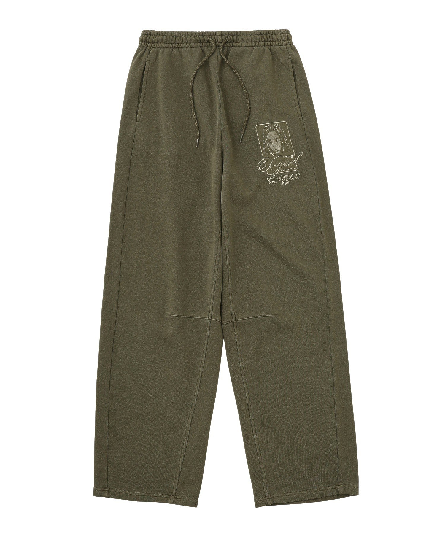 PIGMENT DYED FACE AND LOGO SQUARE PATCH SWEATPANTS