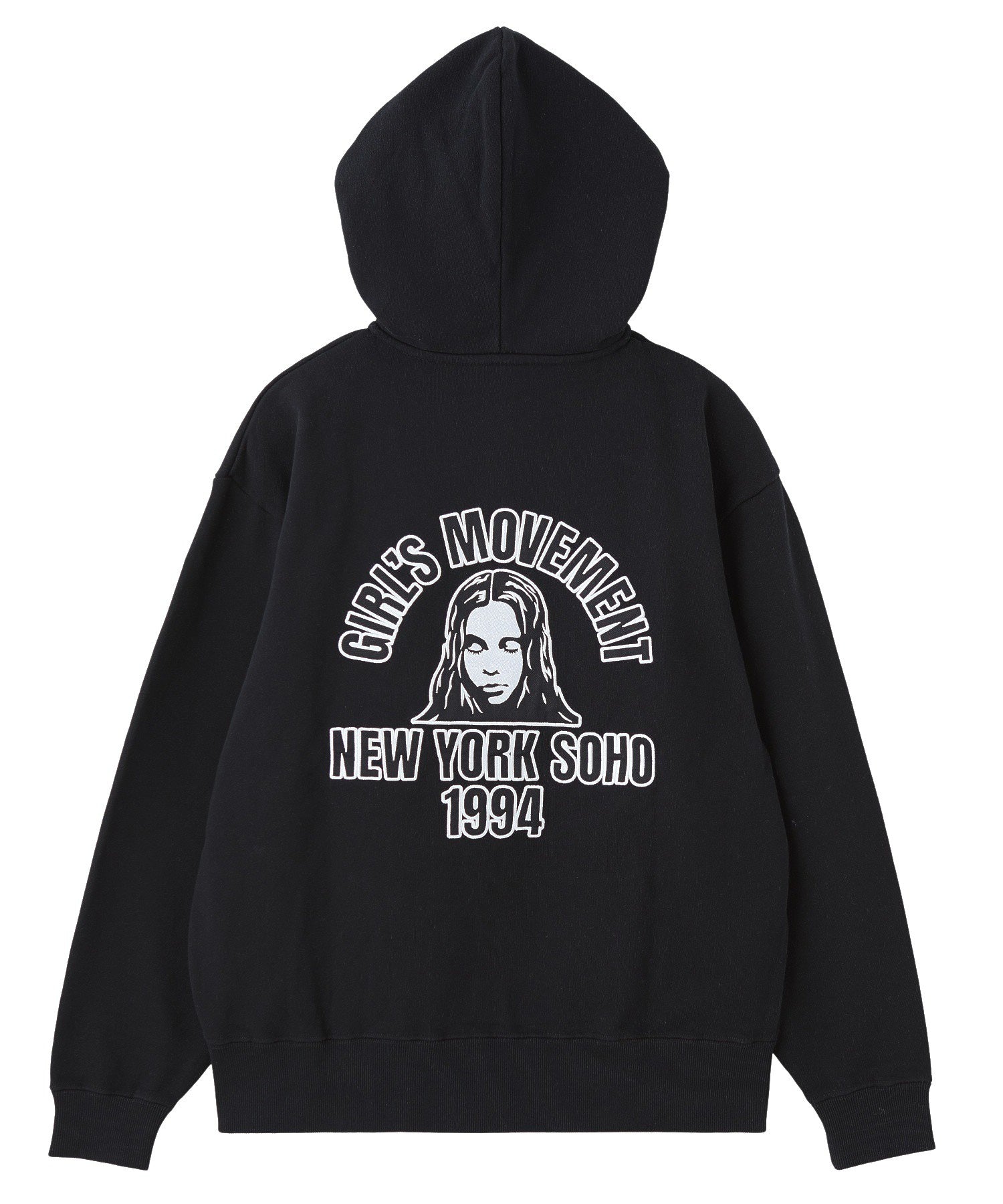 ARCH LOGO AND FACE PATCH ZIP UP SWEAT HOODIE