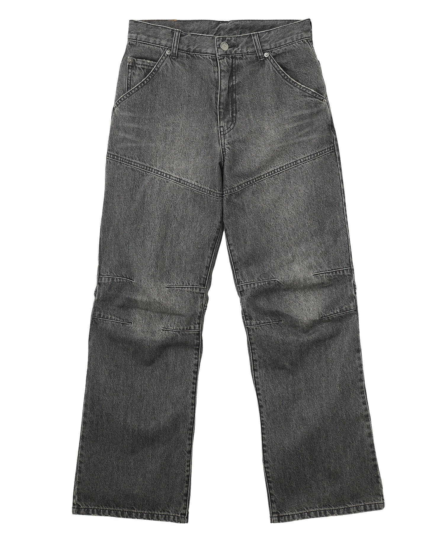 PANELED DENIM PANTS