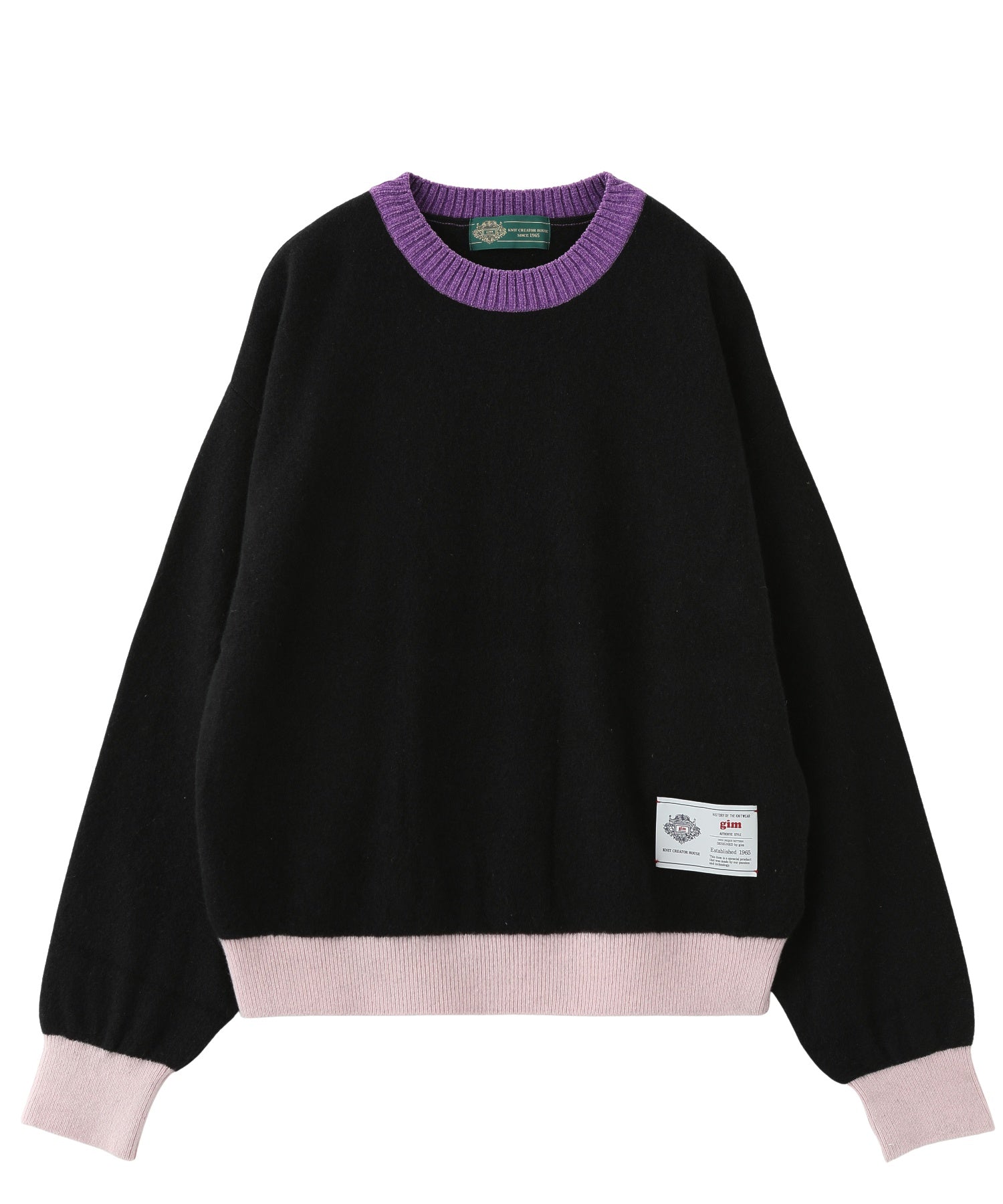 gimcontext/ジム コンテキスト/Color Blocked Cashmere Crew Neck 25505240