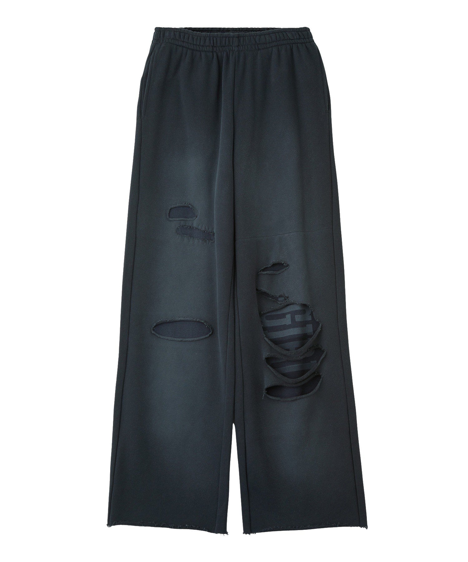 LAYERED DISTRESSED SWEATPANTS