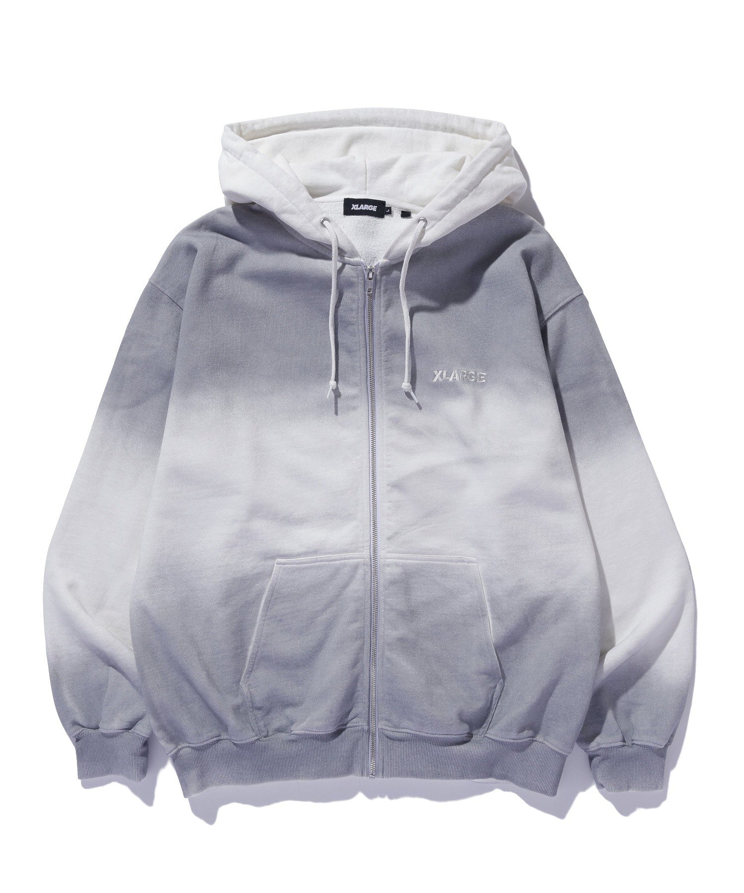 MIST DYED ZIP UP HOODED SWEATSHIRT