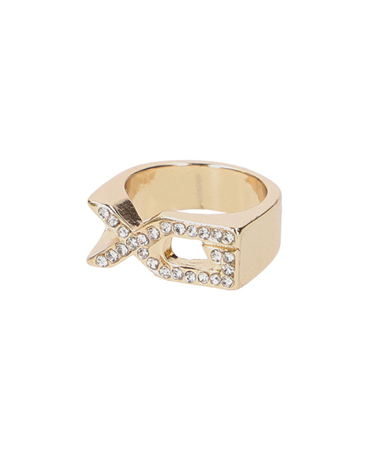 XG EMBLEM RHINESTONE RING