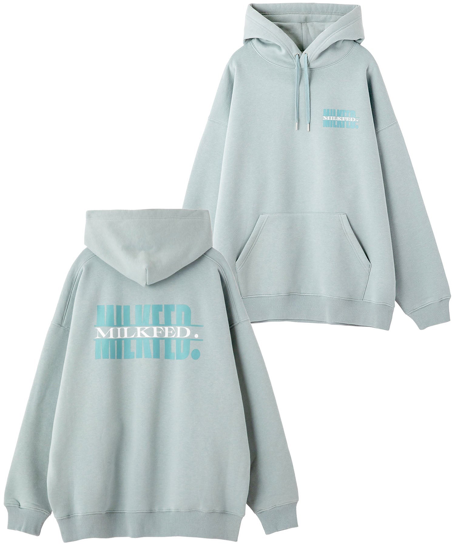 DOUBLE LOGO BIG HOODIE MILKFED.