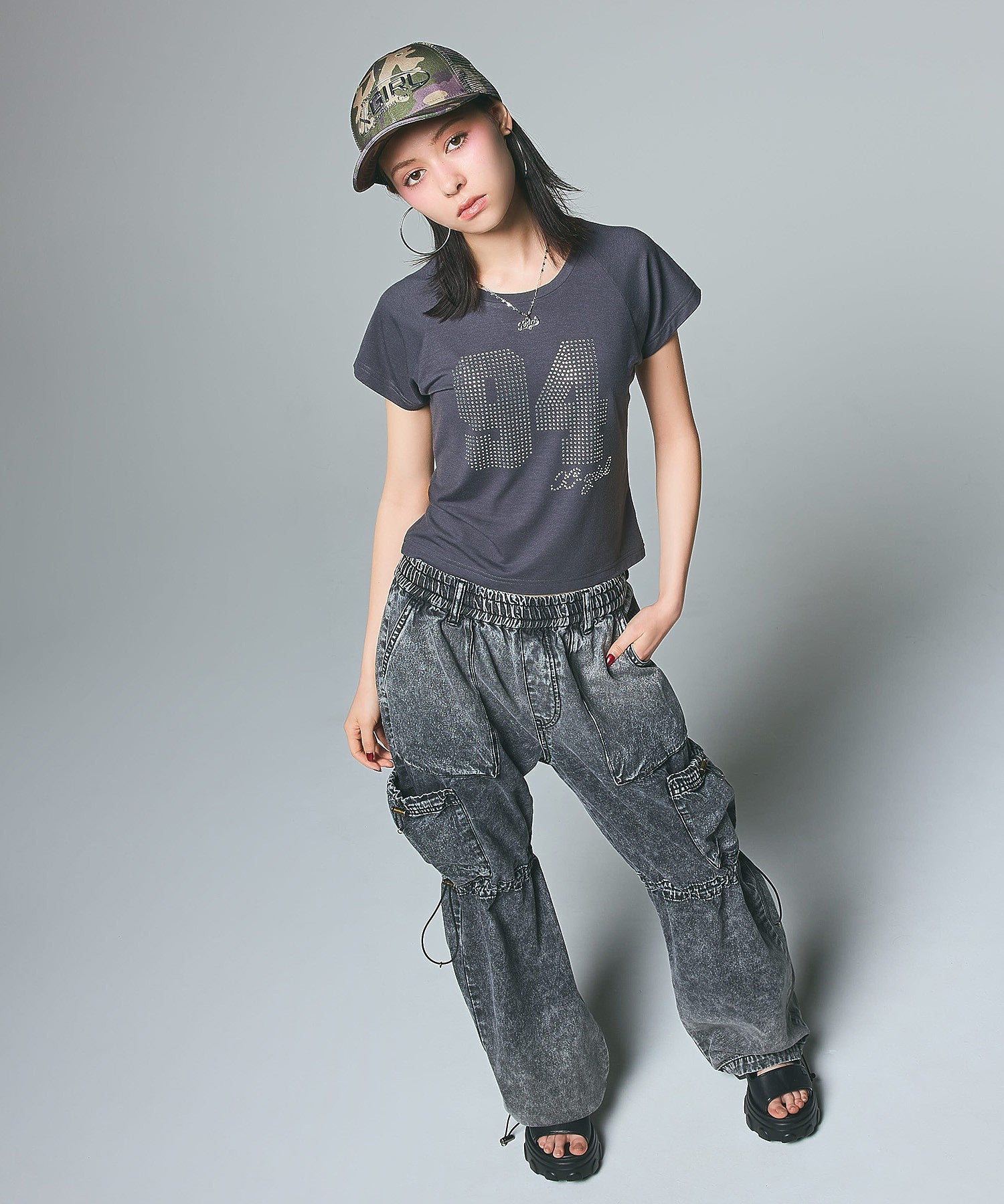 TRACK DENIM PANTS