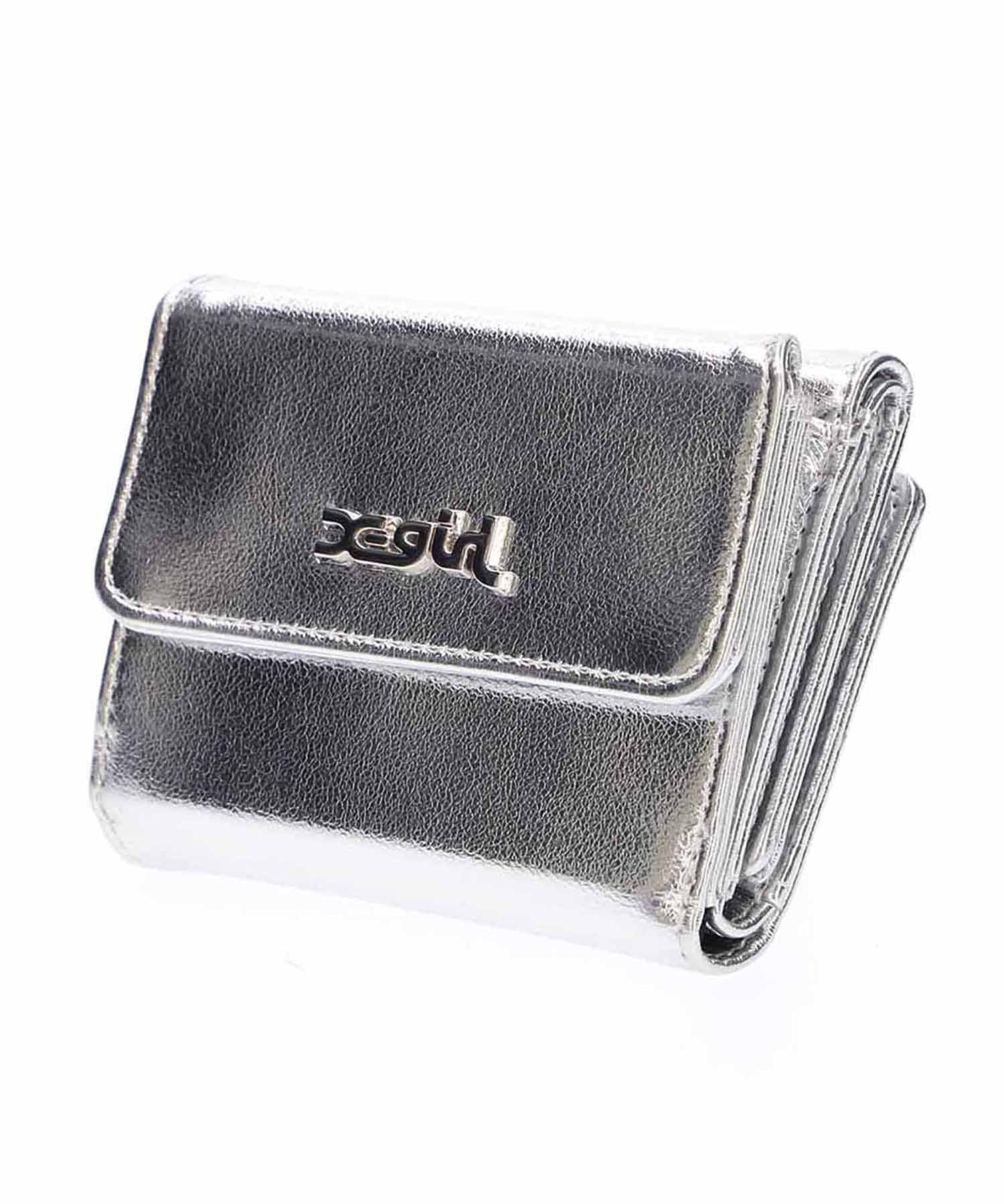 METALLIC FAUX LEATHER MINI WALLET X-girl