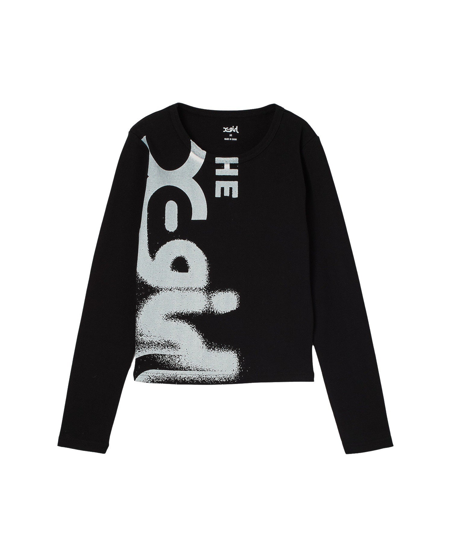 HEAVY DISTRESSED LOGO L/S BABY TEE