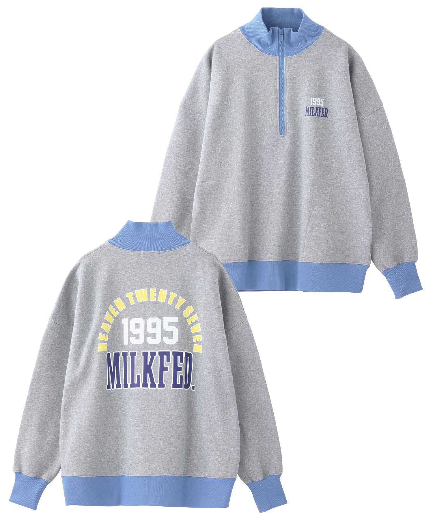 HALF ZIP SWEAT TOP MILKFED.