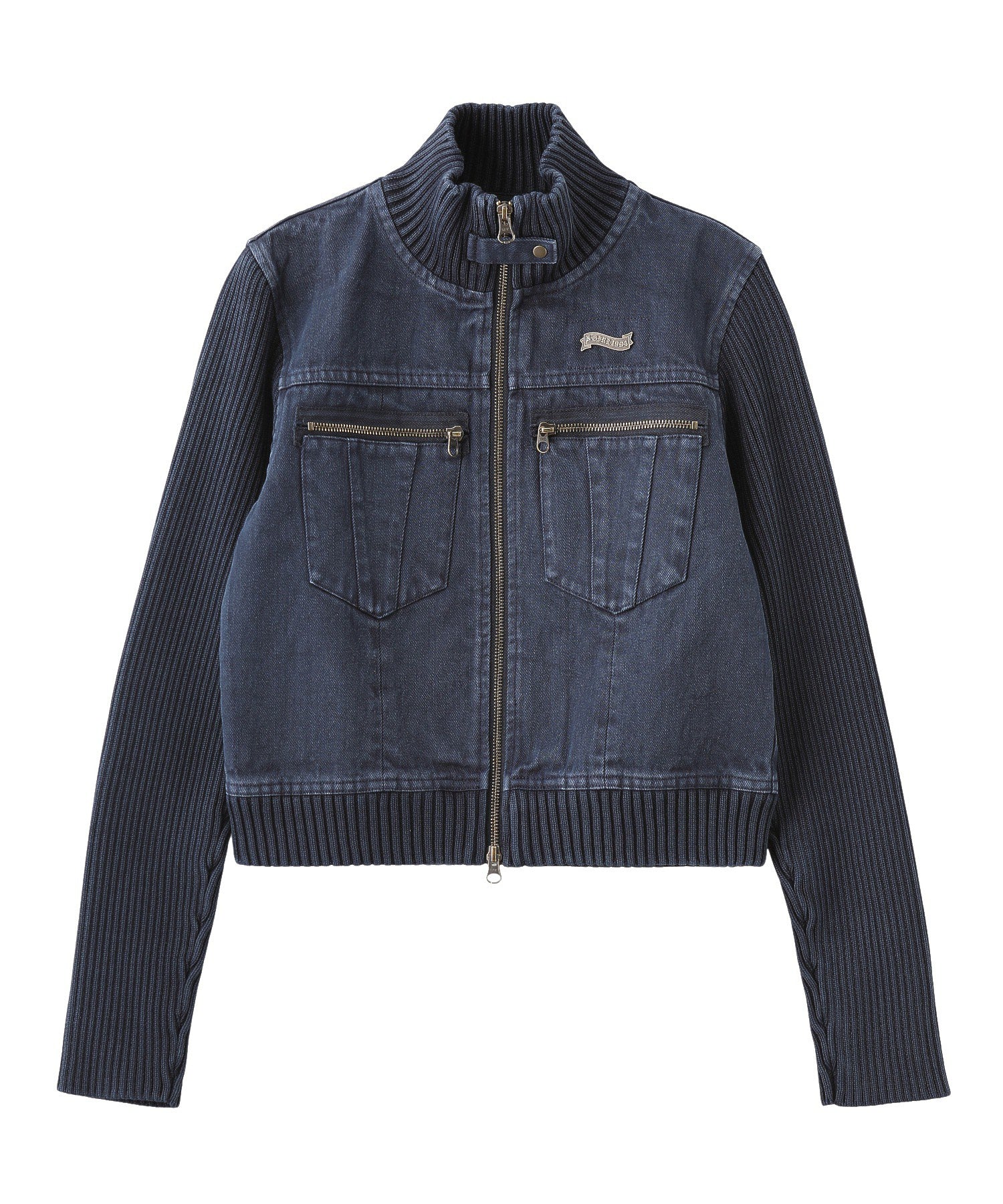 FADED RIBBED SLEEVE JACKET