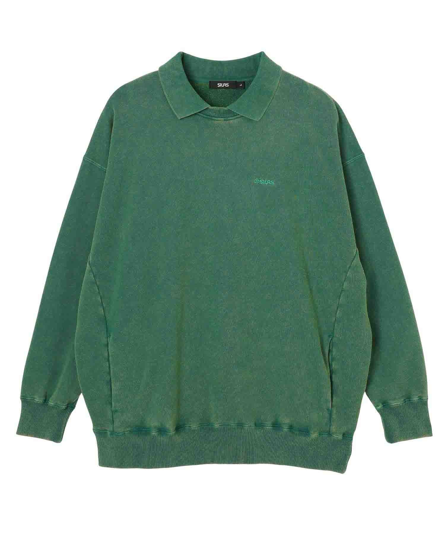 GARMENT DYED WIDE COLLARED TOP SILAS
