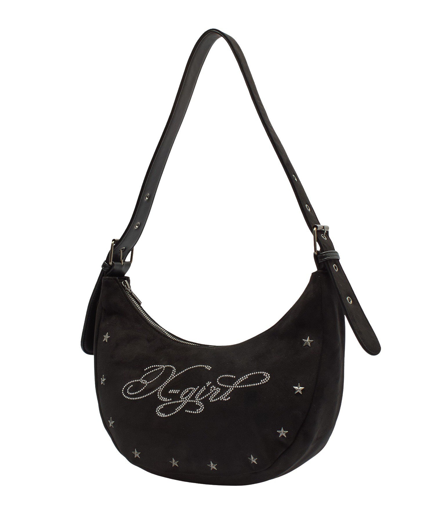 FAUX SUEDE SHOULDER BAG