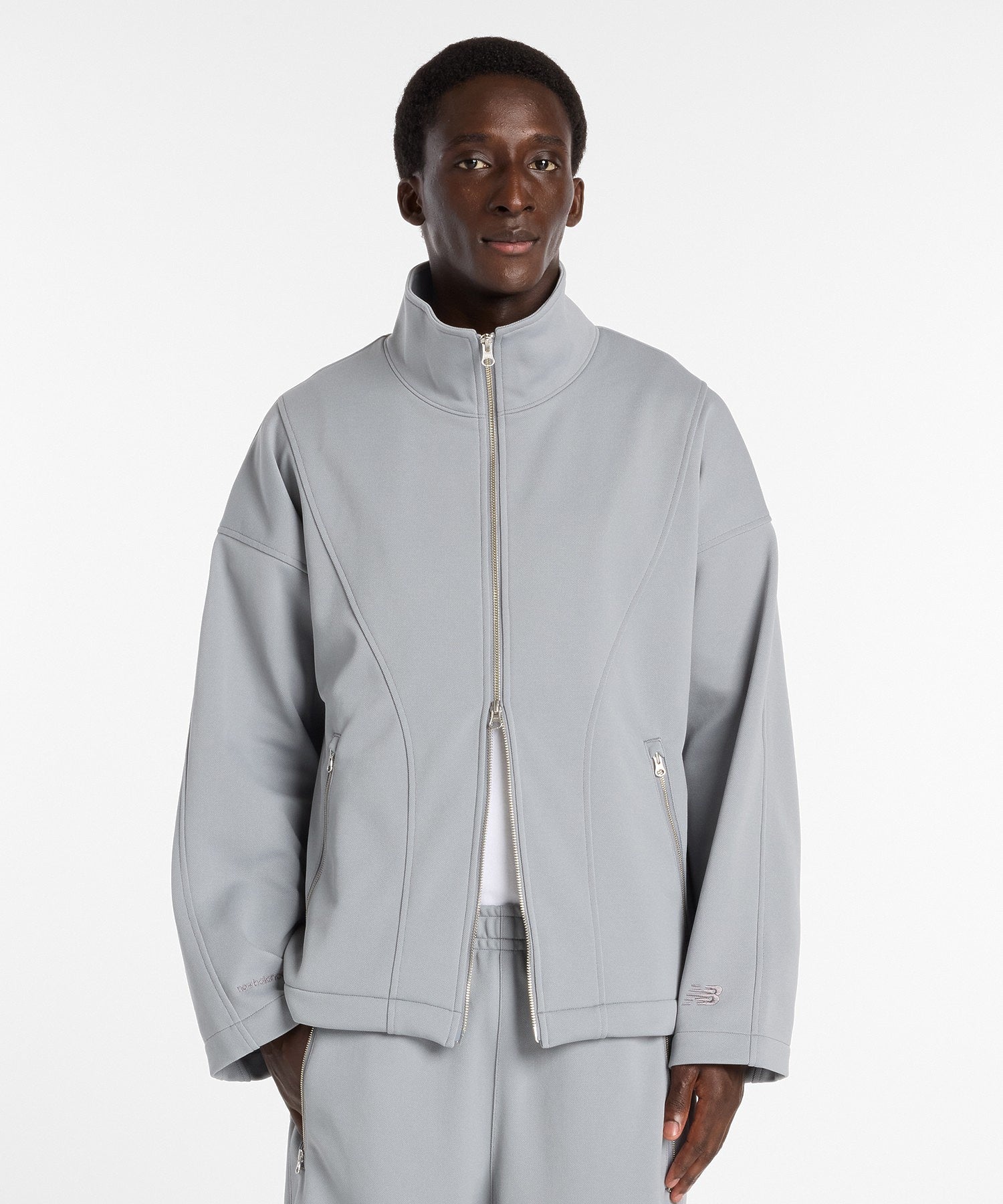 NEW BALANCE/ニューバランス/NB Grey vintage track jacket MJ61P8K3