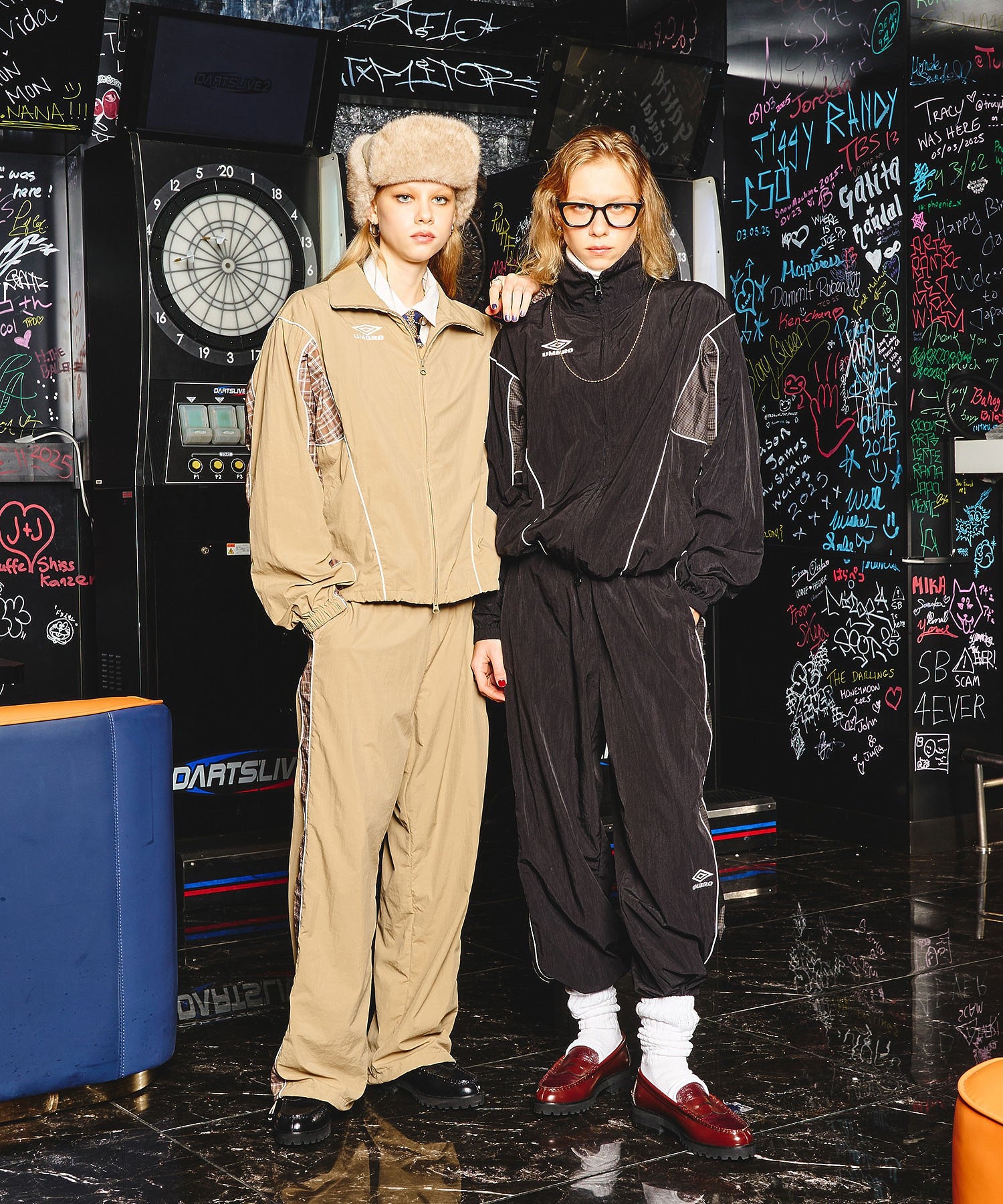 UMBRO × ROSE BUD/NYLON PANTS