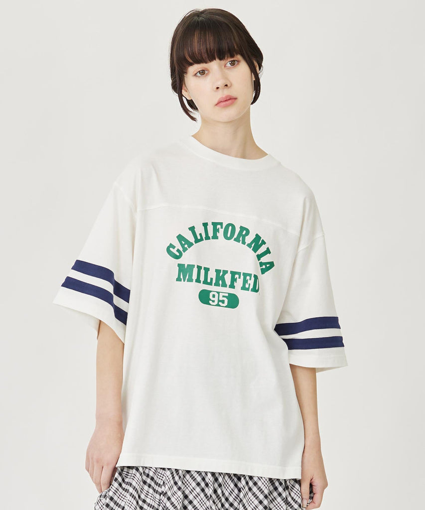 STRIPED SLEEVE S/S TOP MILKFED. – calif