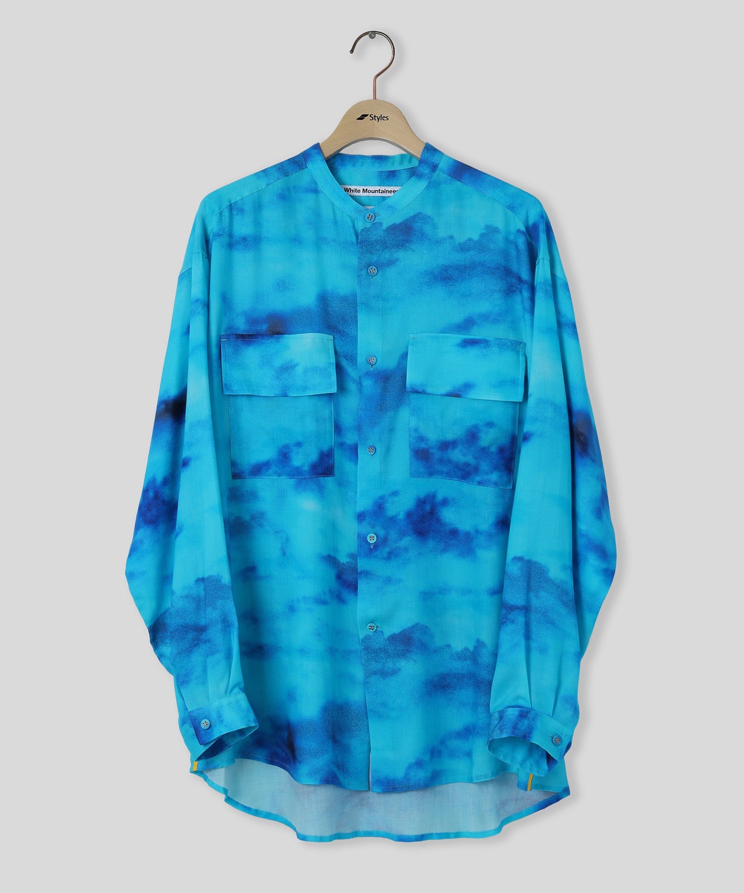 WHITE MOUNTAINEERING/ホワイトマウンテニアリング/CLOUD CAMO BAND COLLAR SHIRT WM2671119