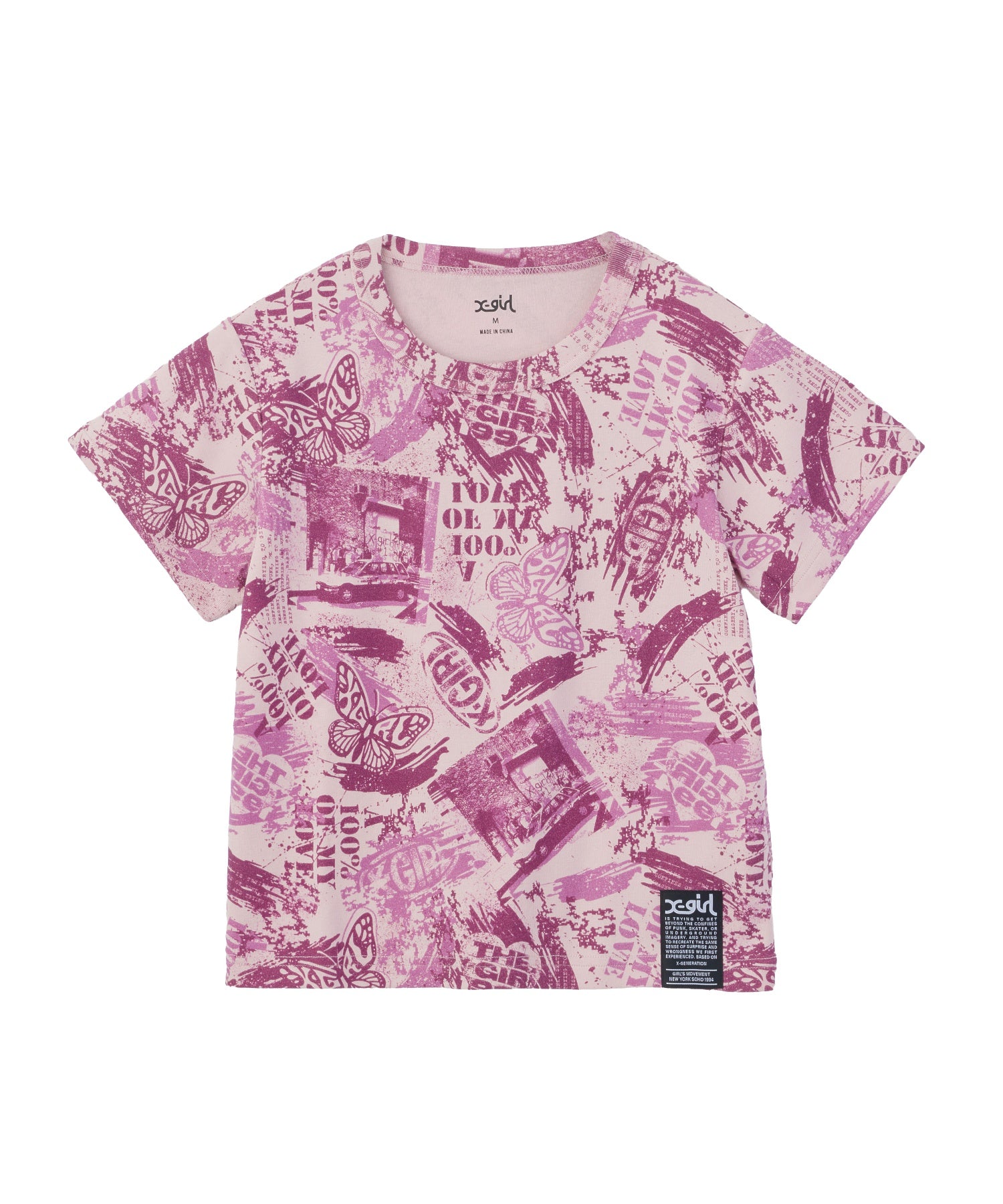 BRUSHED COLLAGE GRAPHIC S/S BABY TEE