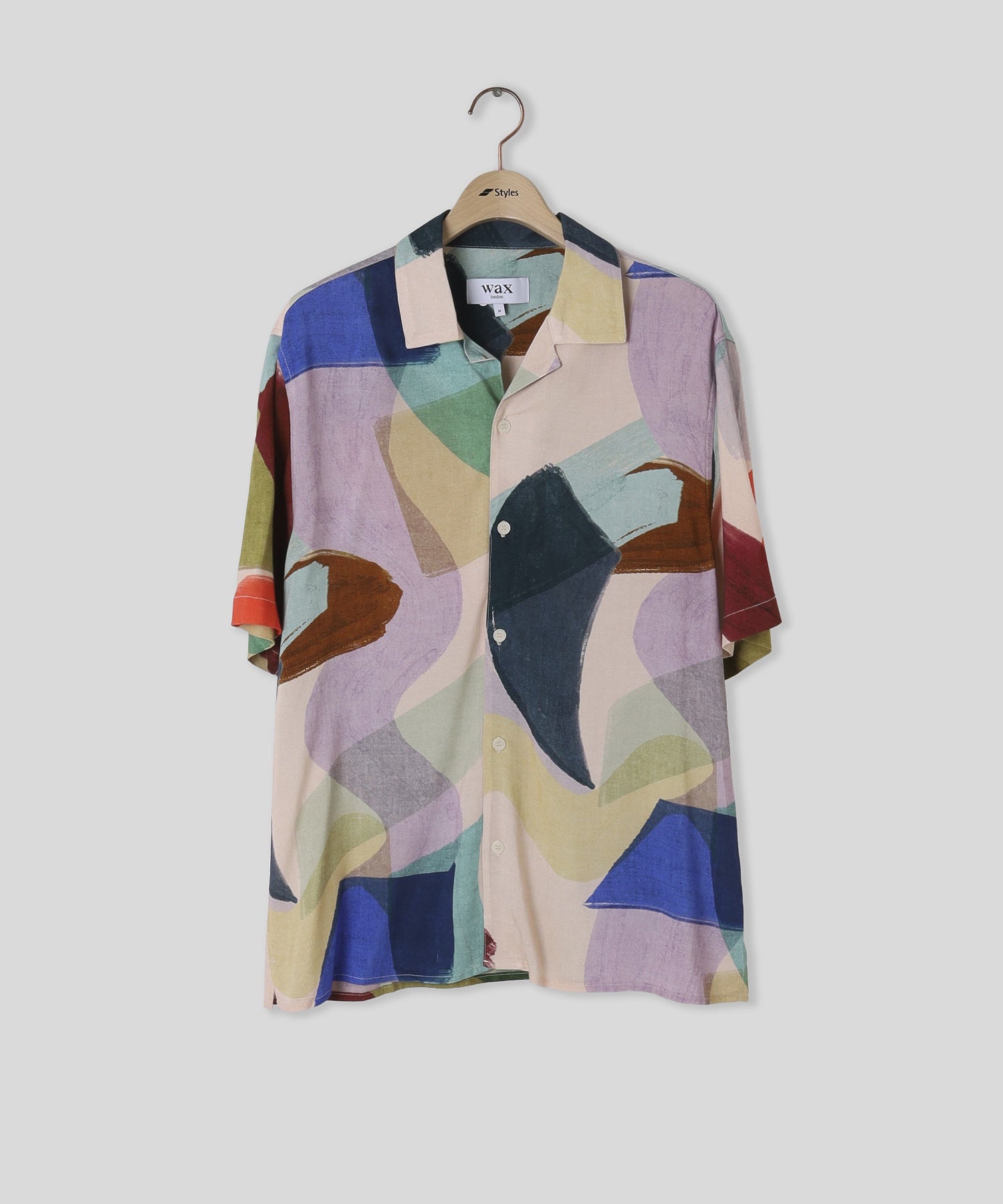 WAX LONDON/ワックスロンドン/DIDCOT SS SHIRT PAINTED SHAPES MLT