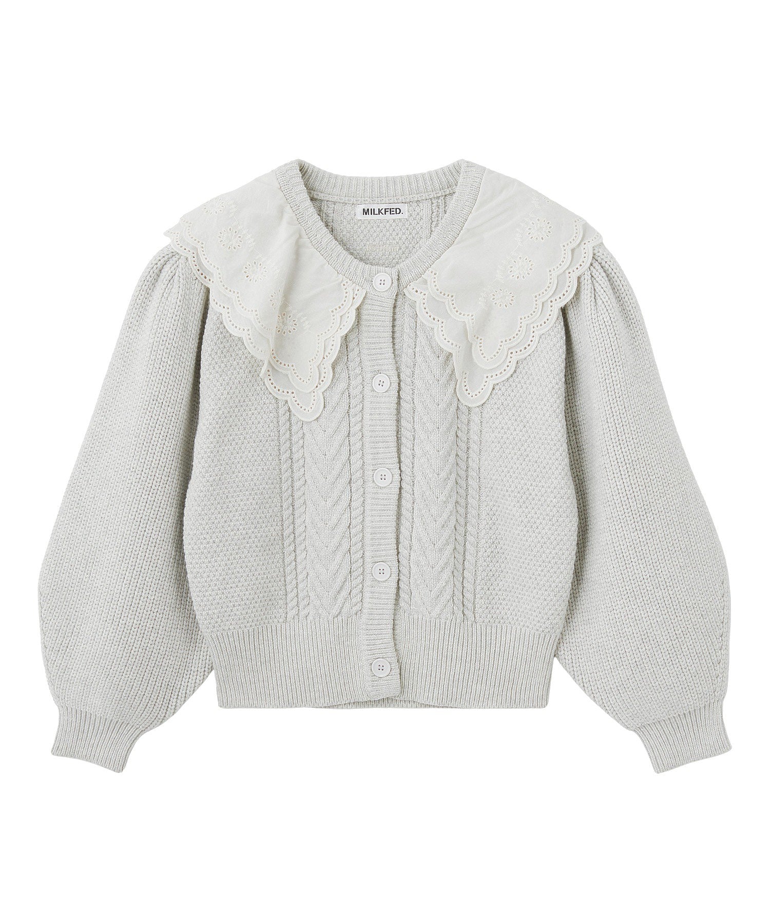 LACE COLLAR KNIT TOP