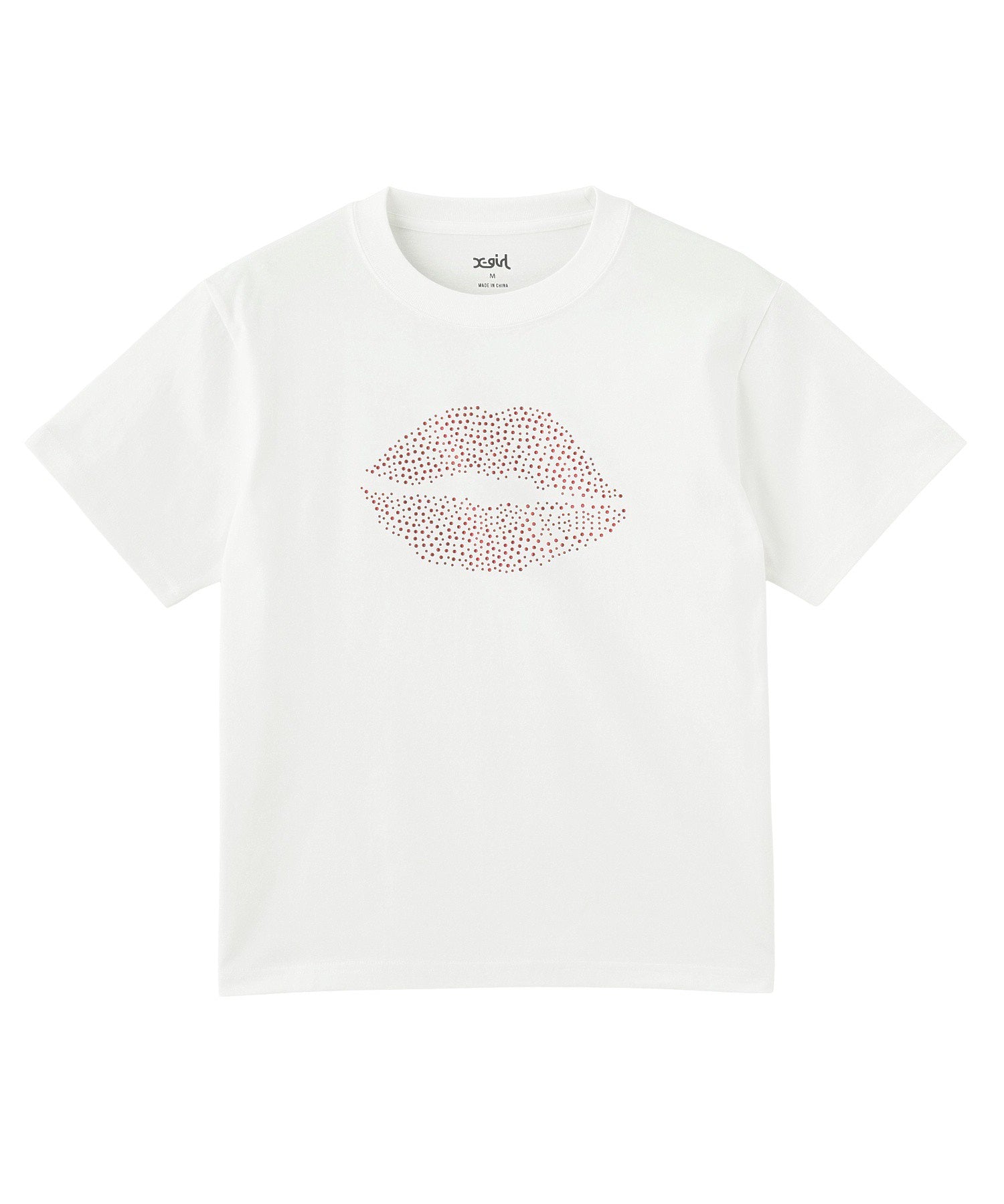 RHINESTONE LIP S/S TEE