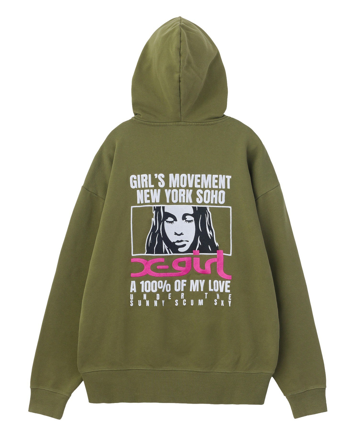 FACE BOX AND MESSAGE ZIP UP SWEAT HOODIE
