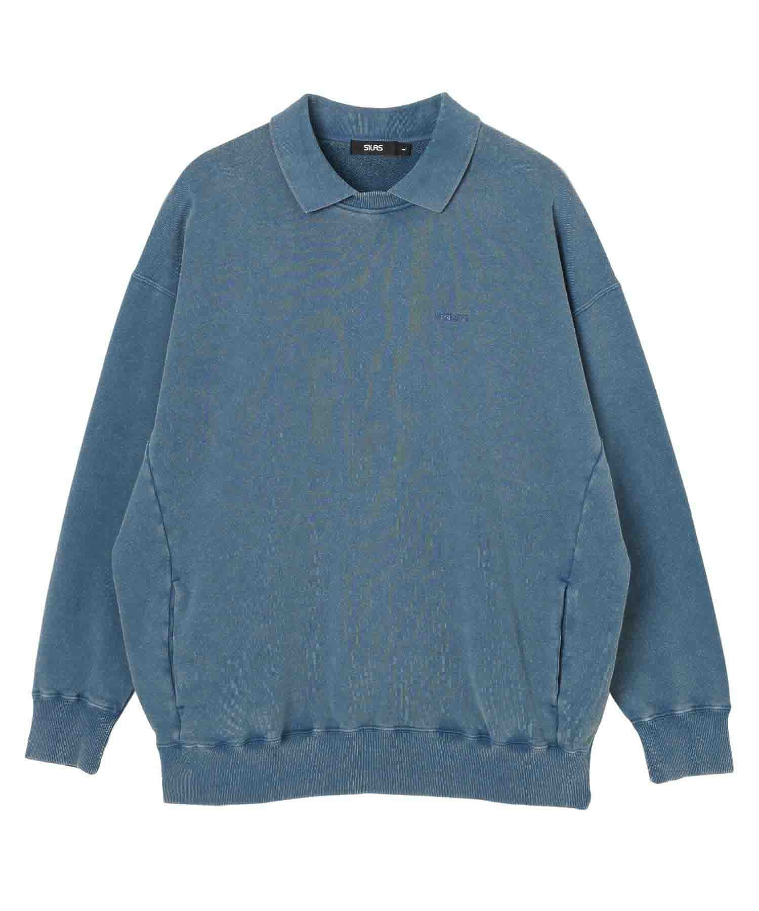 GARMENT DYED WIDE COLLARED TOP SILAS