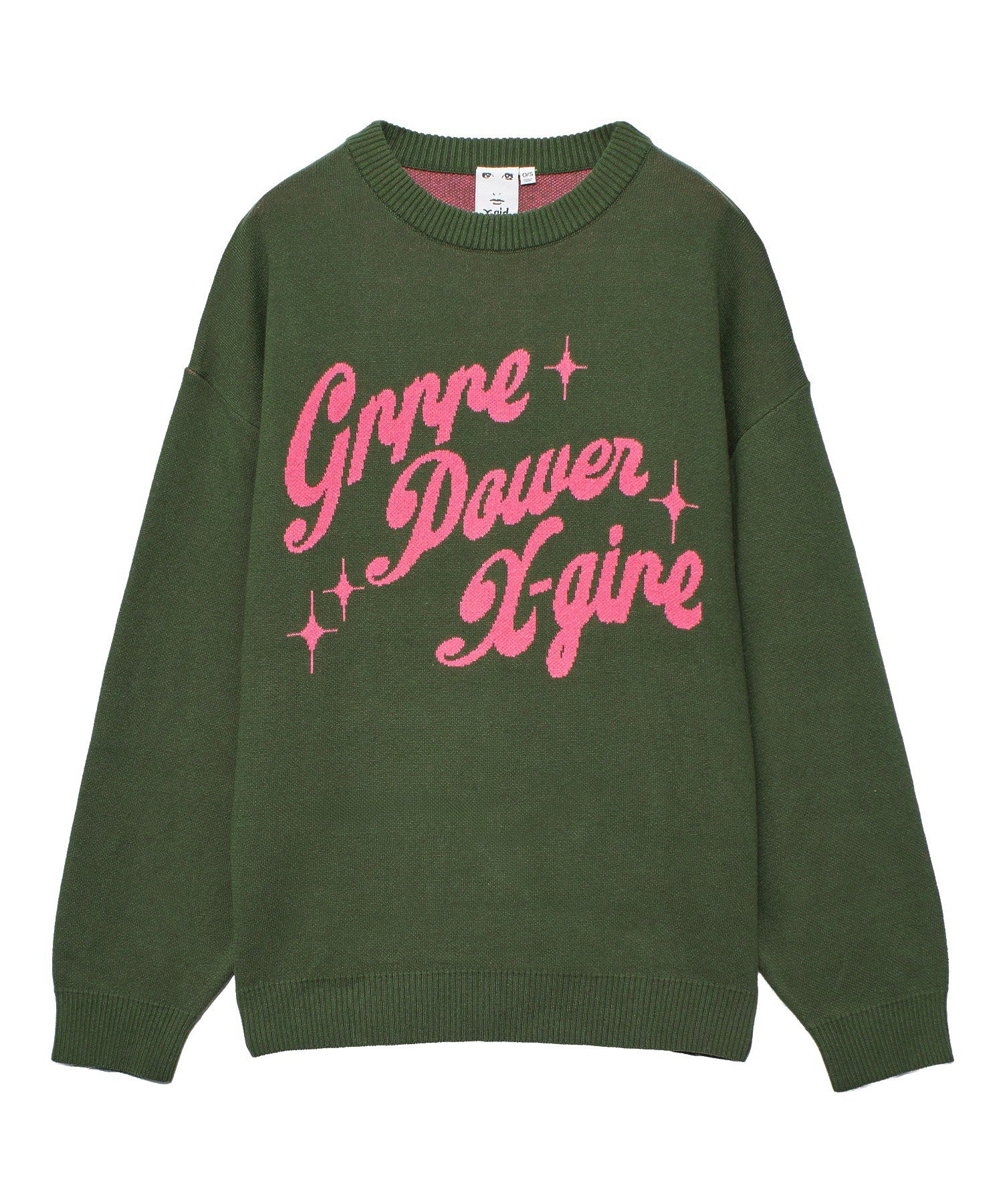 GIRL POWER LOGO JACQUARD KNIT TOP