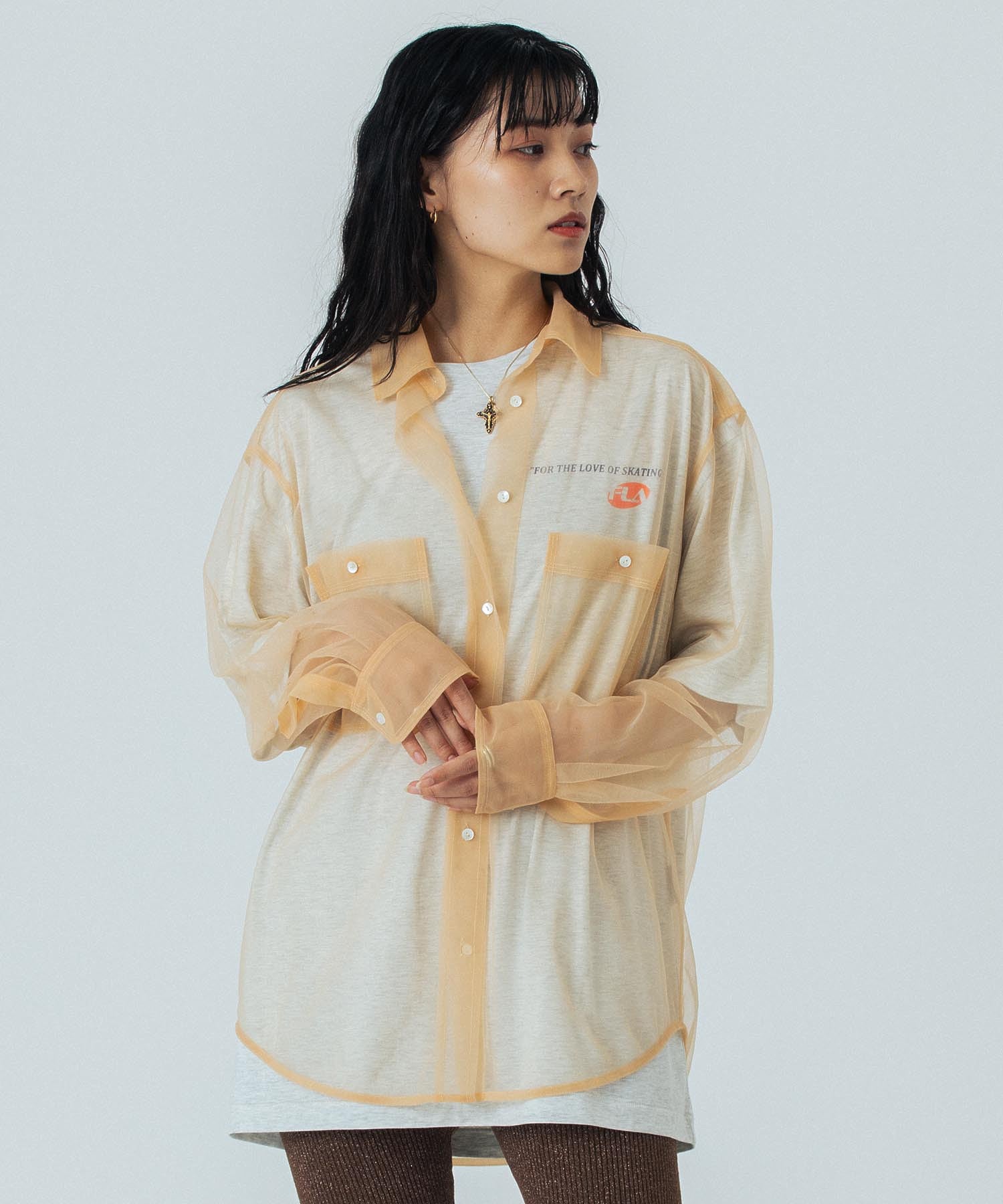 CREOLME/SHEER L/S SHIRT