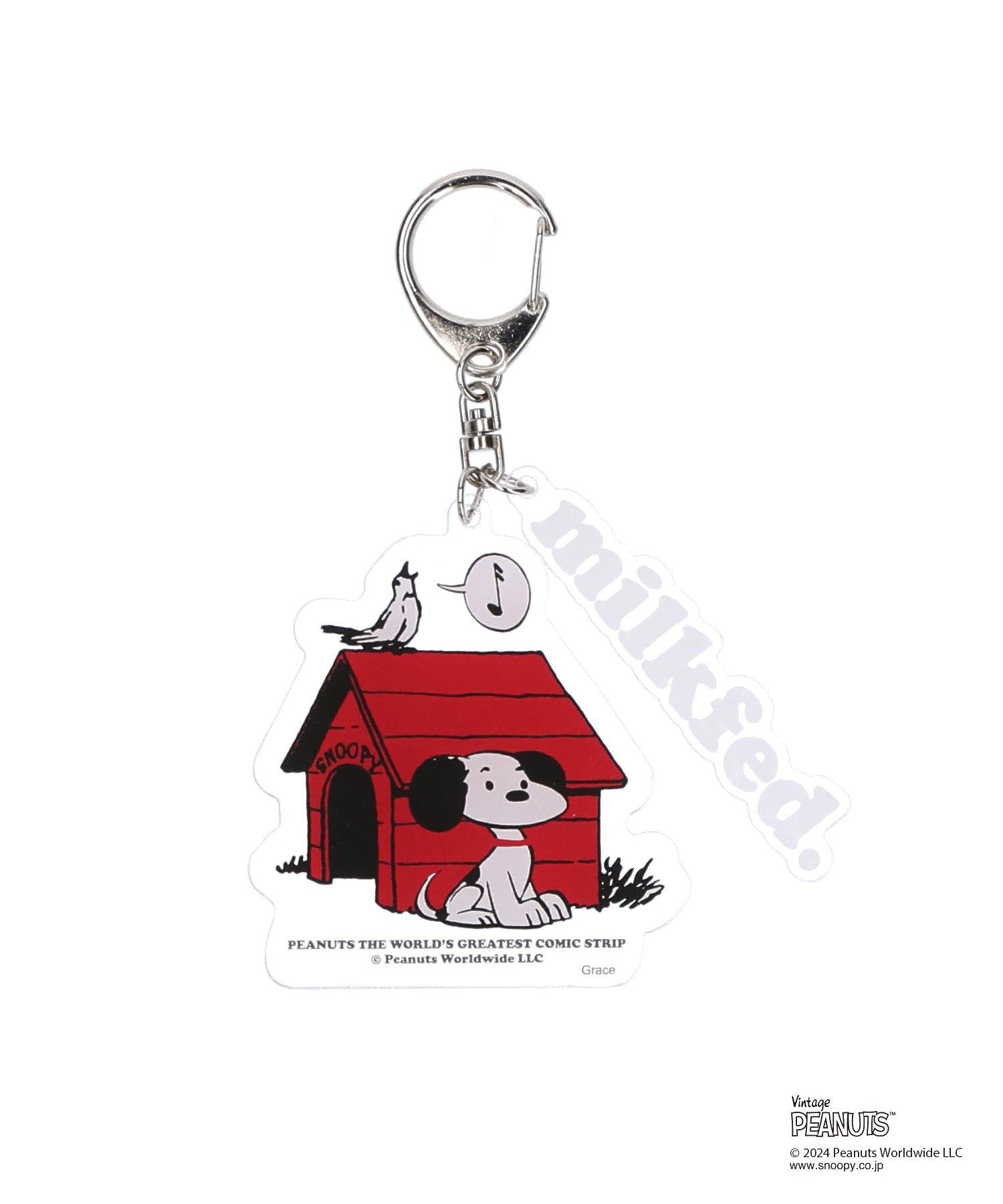 MILKFED. x PEANUTS LOGO KEYCHAIN