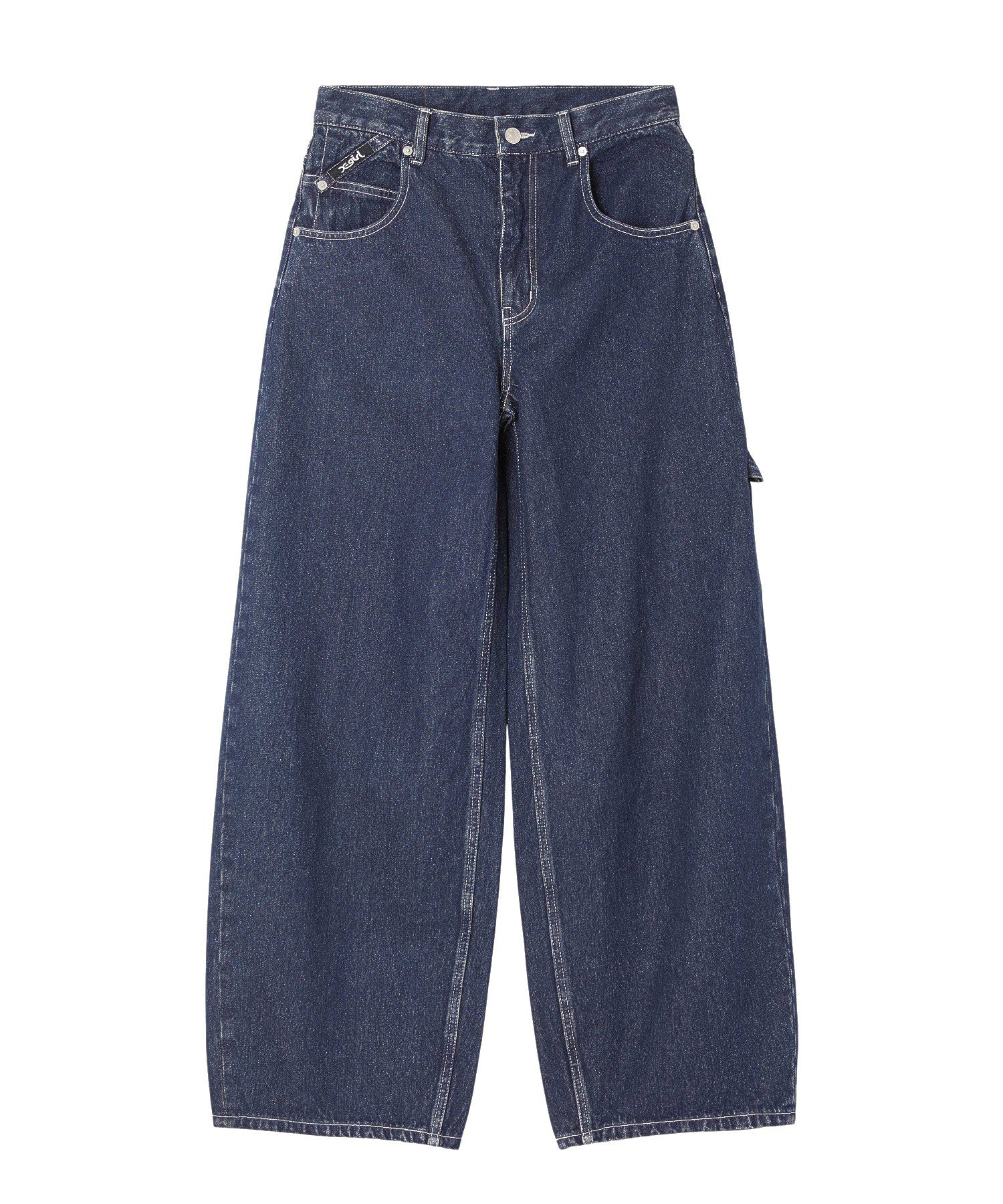LOOP WITH BUCKLE WIDE LEG DENIM PANTS