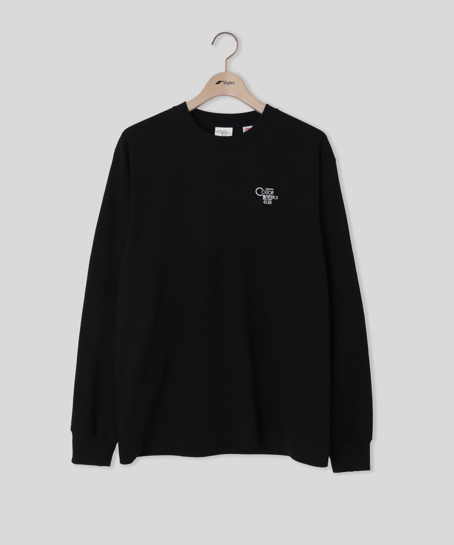【別注】Styles CRC/コットンリサーチクラブ/EX L/S T-SHIRT JPC-003 BLK