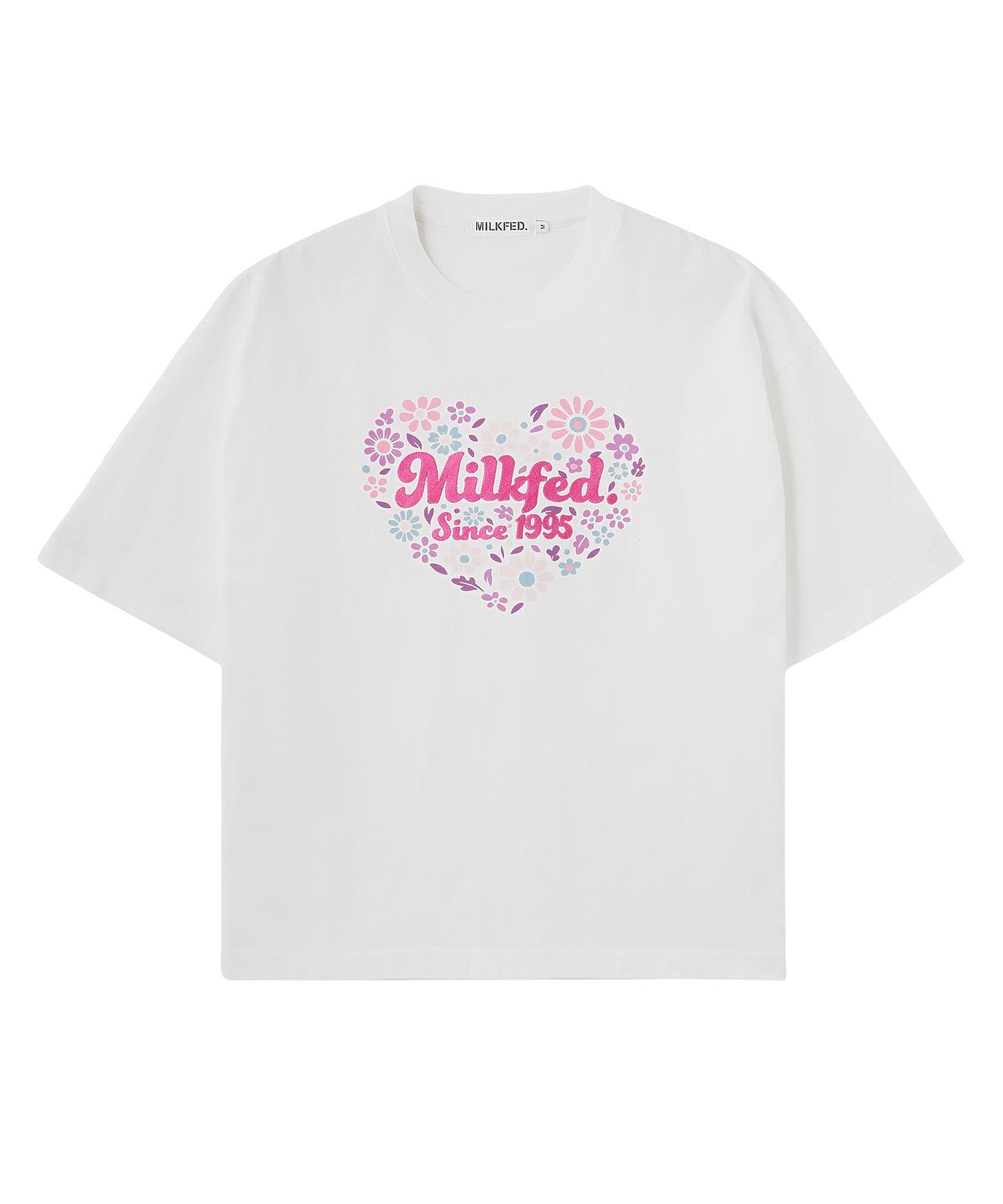 HEART FLOWER EMBROIDERY S/S TEE