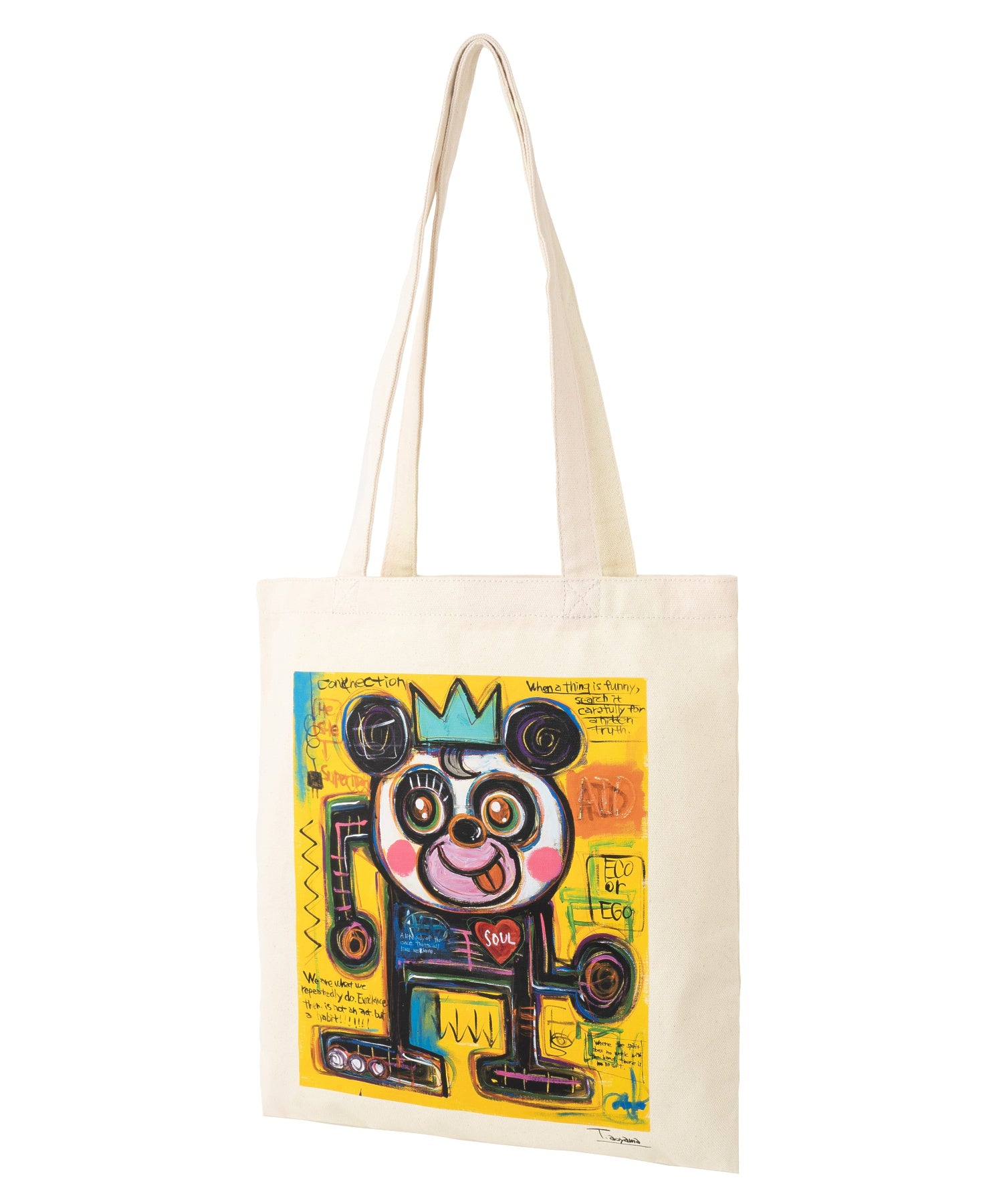 TETSUJI AOYAMA LETS GO PANDA TOTE BAG calif-ART