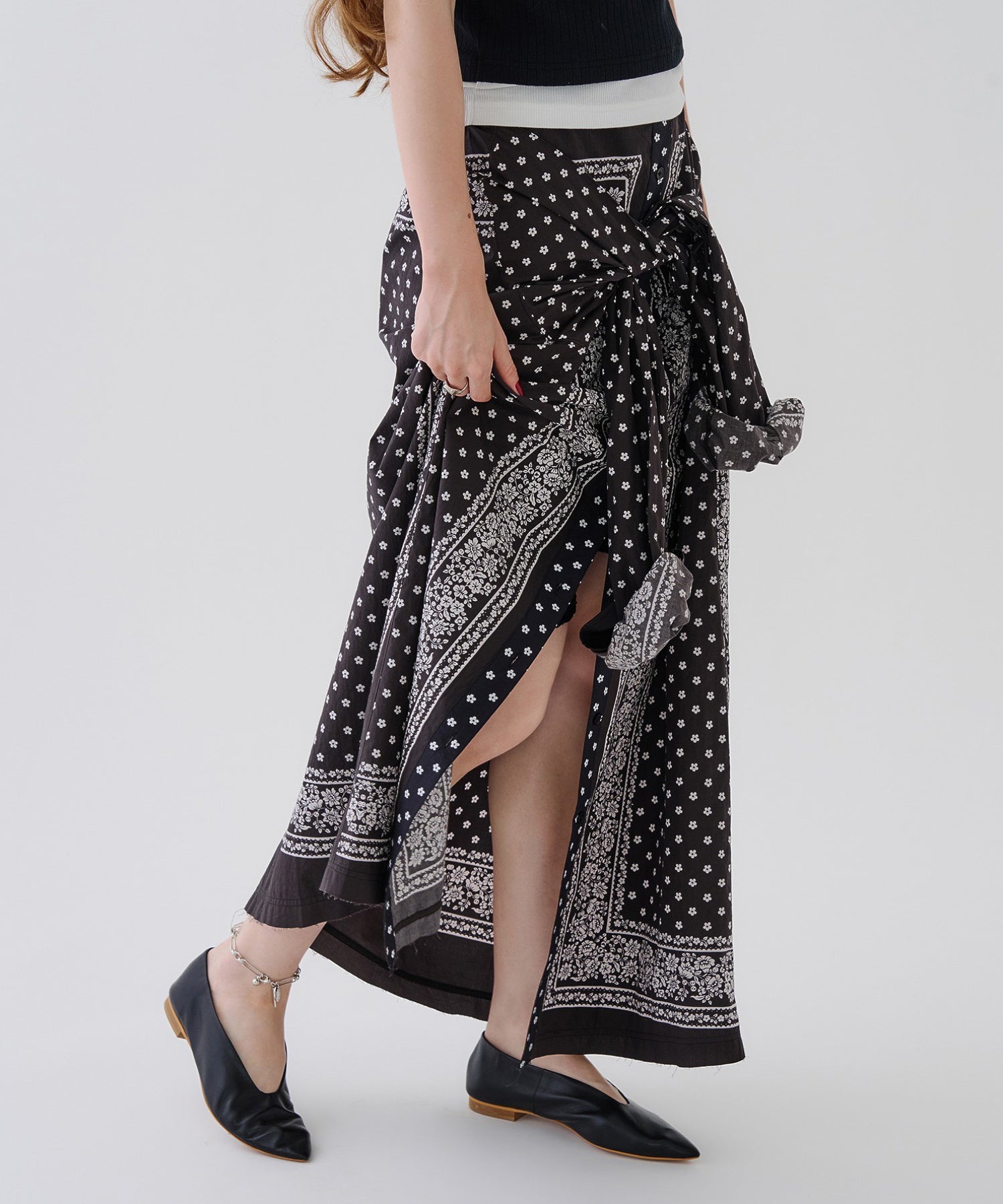 【ROSE BUD別注】INDIA IS BEAUTIFUL/PRINTED SKIRT