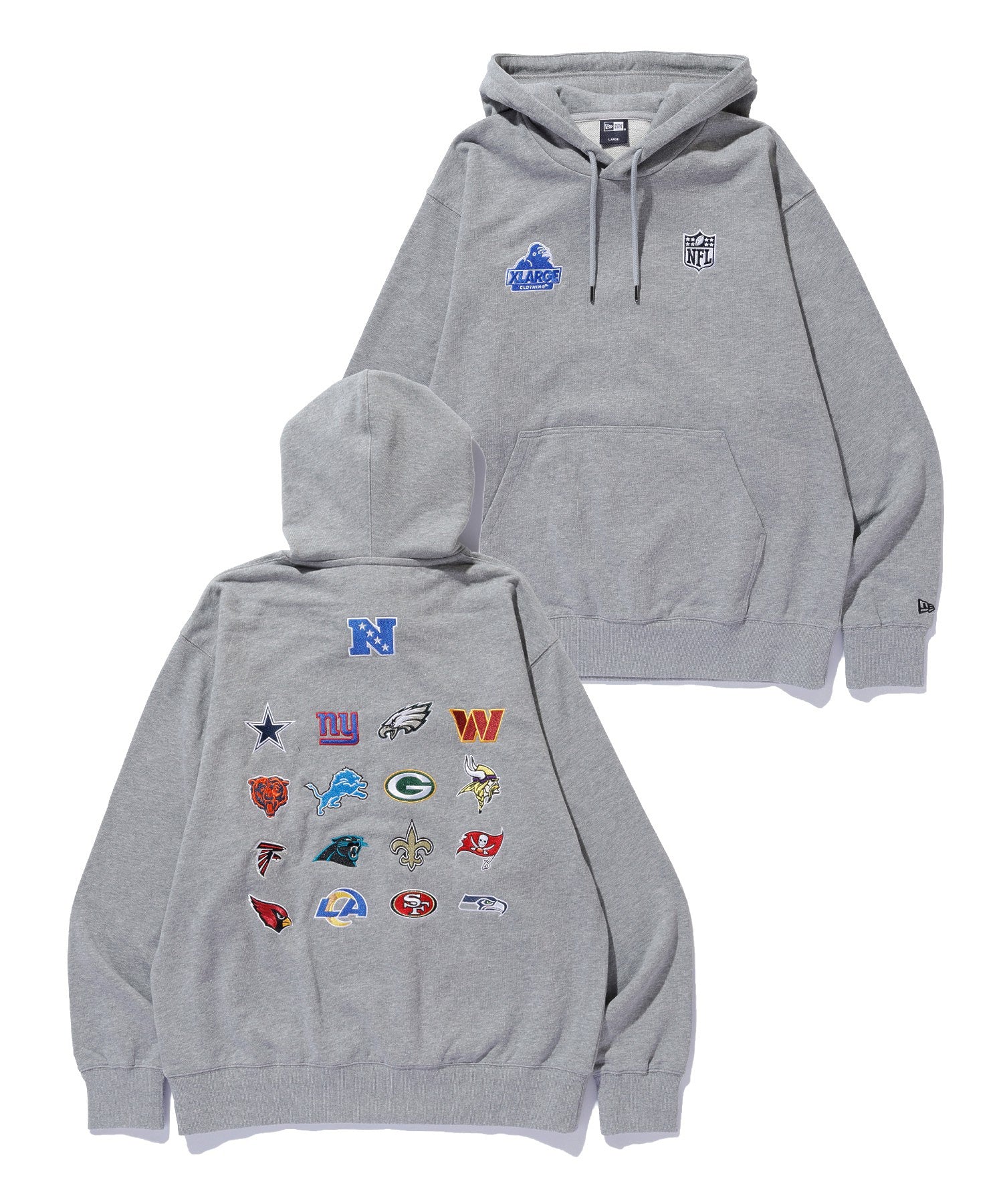 XLARGE×NEW ERA×NFL PULLOVER HOODED SWEAT SHIRT