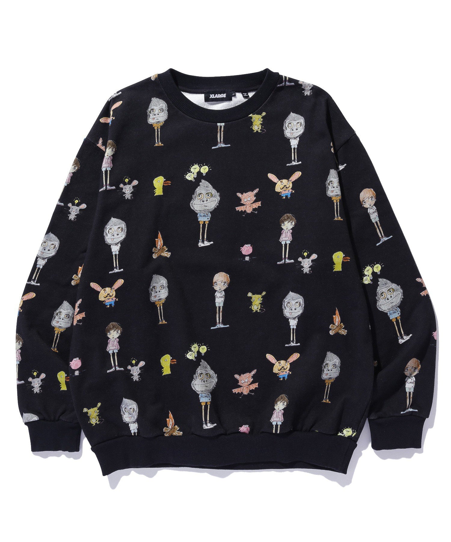 ALLOVER PRINT CREWNECK SWEATSHIRT