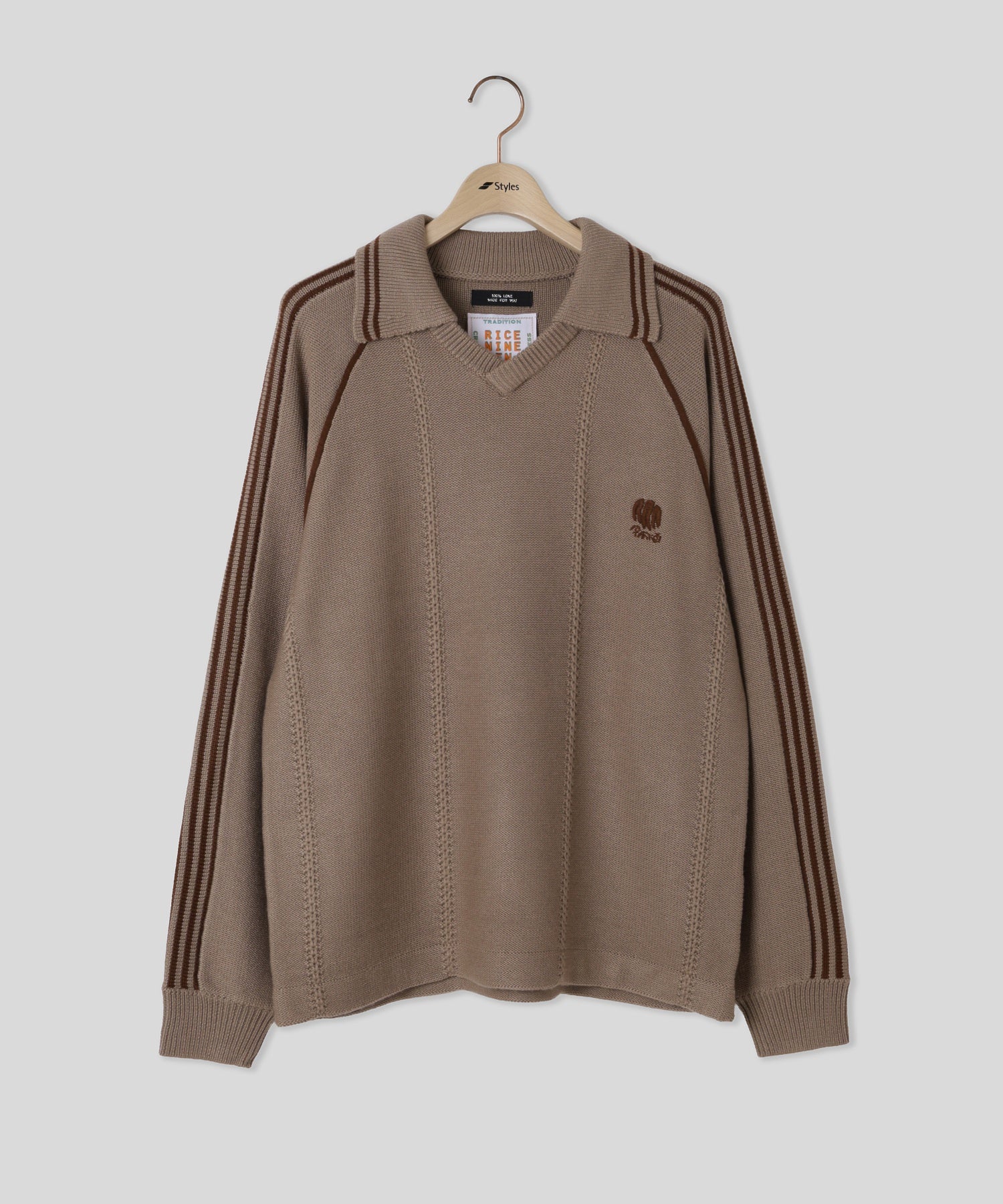 RICE NINE TEN/ライスナインテン/KNITTING GAME SHIRT KN-GM