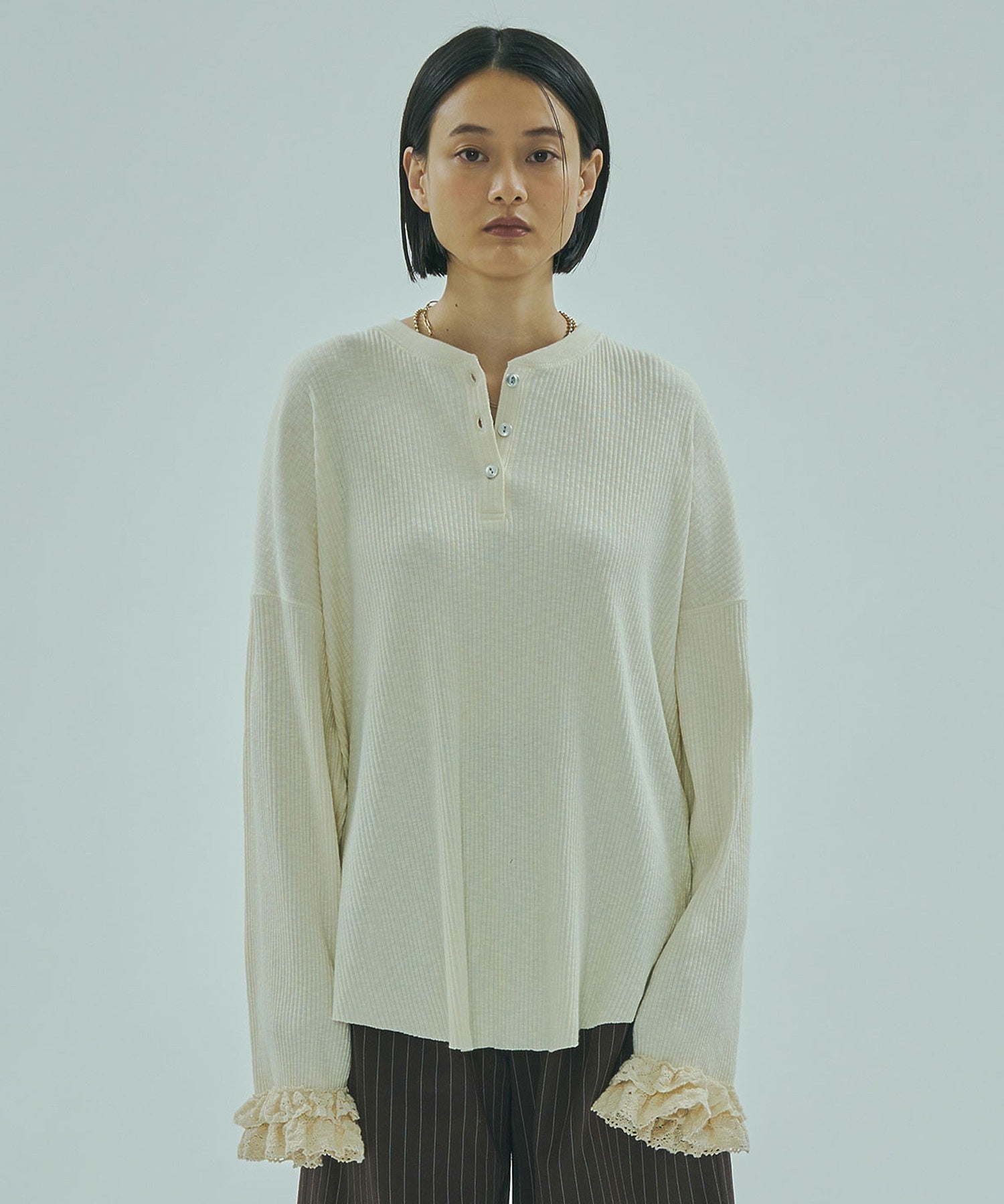 CREOLME/RIB HENRY NECK PULLOVER