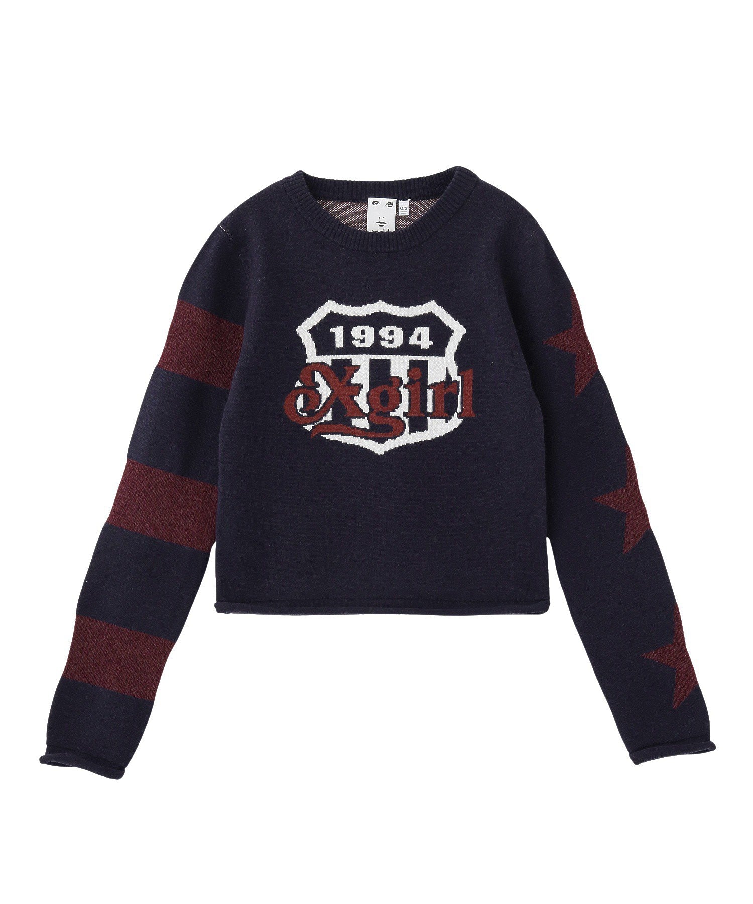 EMBLEM LOGO JACQUARD COMPACT KNIT TOP