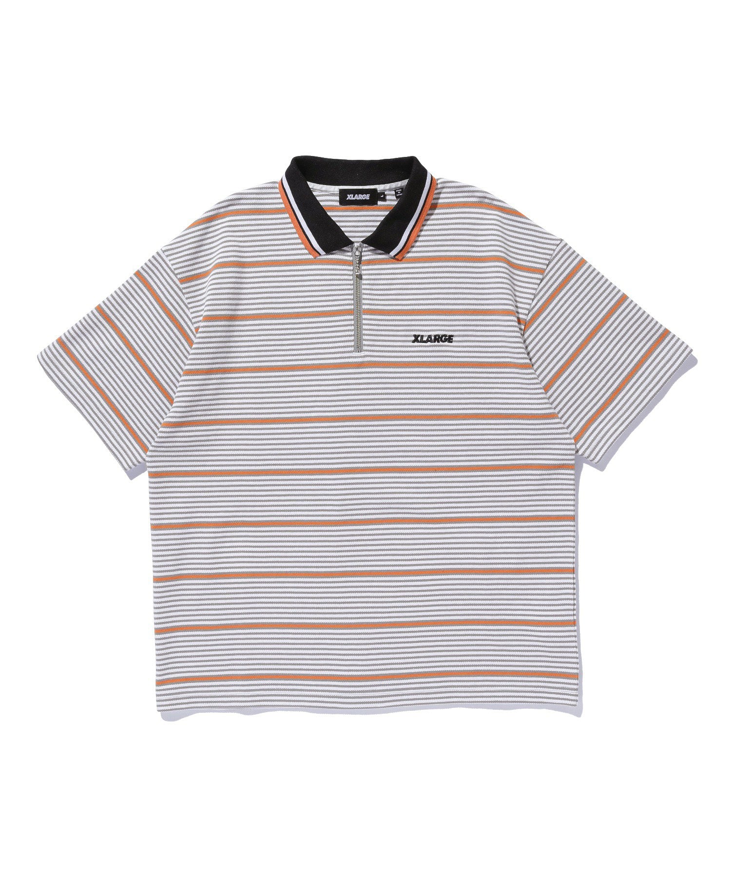 STRIPE ZIP POLO SHIRT