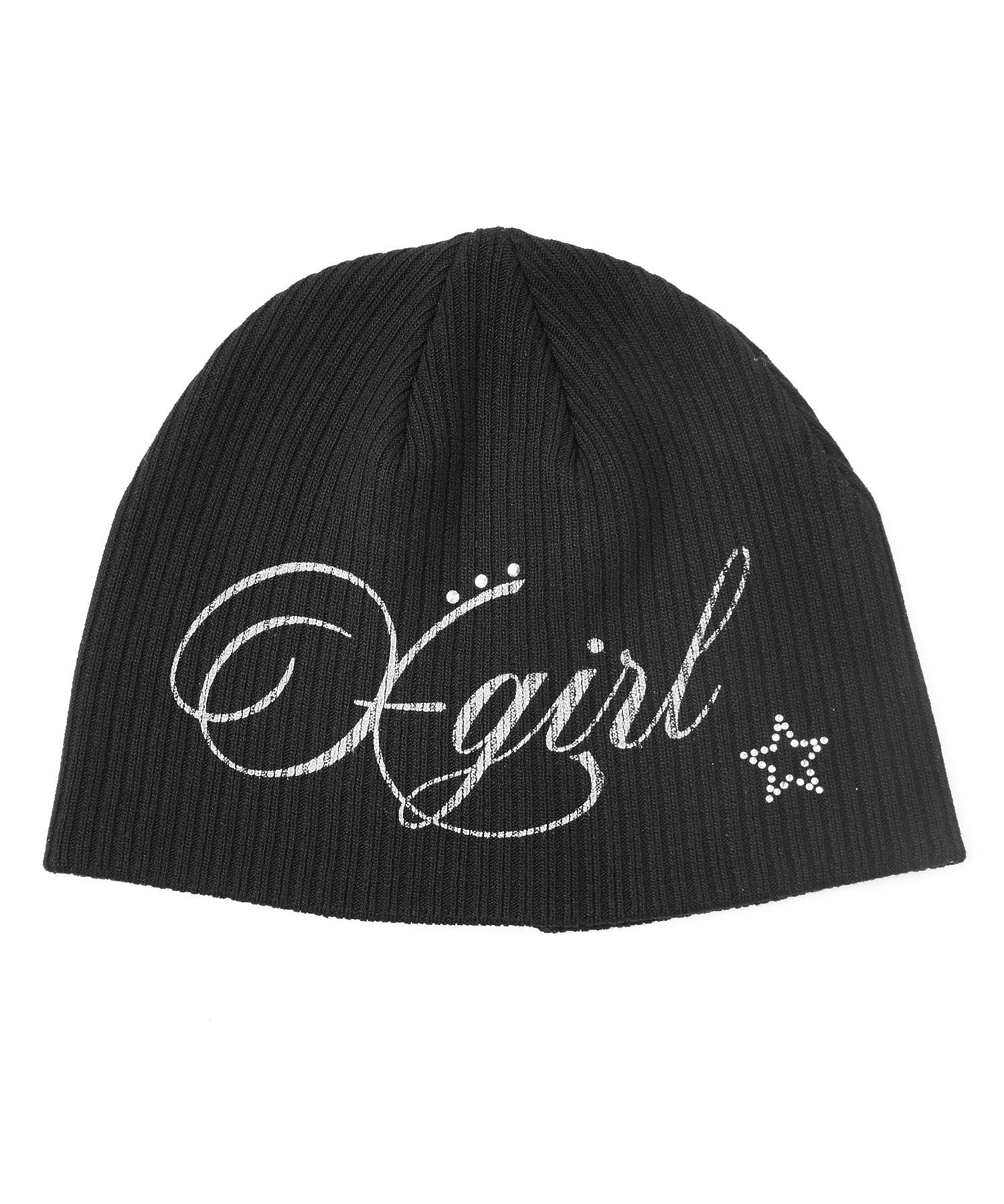 SPRAY LOGO AND STUDDED BEANIE