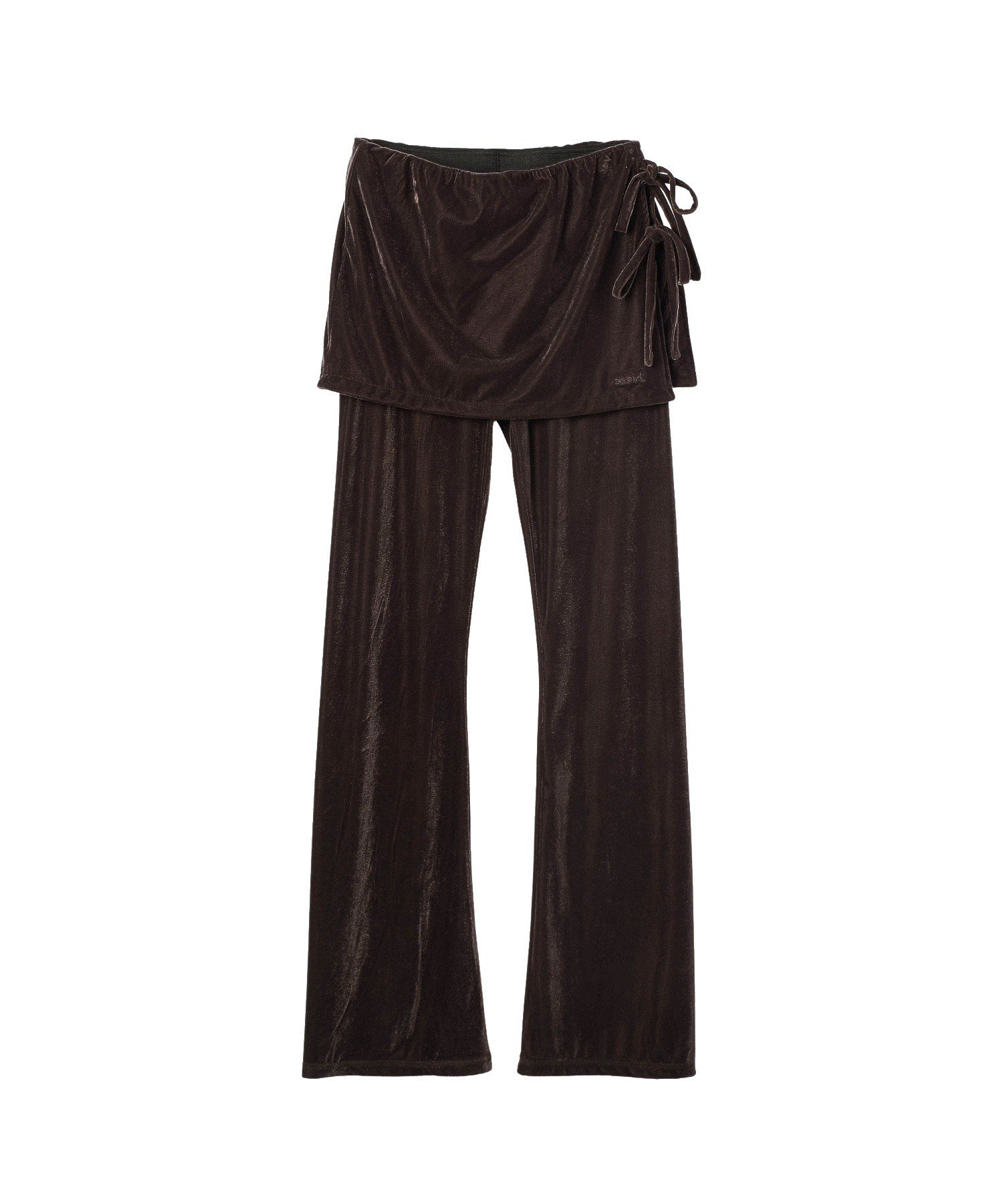 LAYERED STYLE VELOUR PANTS
