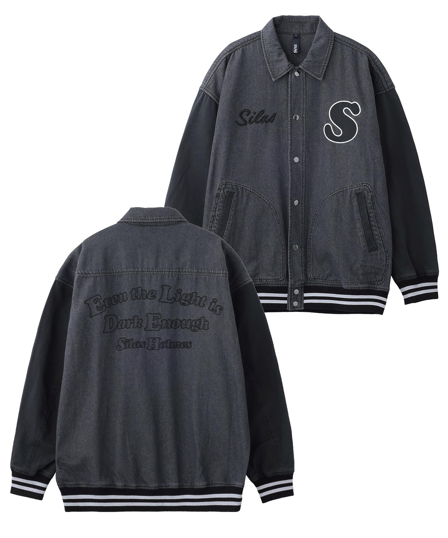 DENIM VARSITY JACKET SILAS