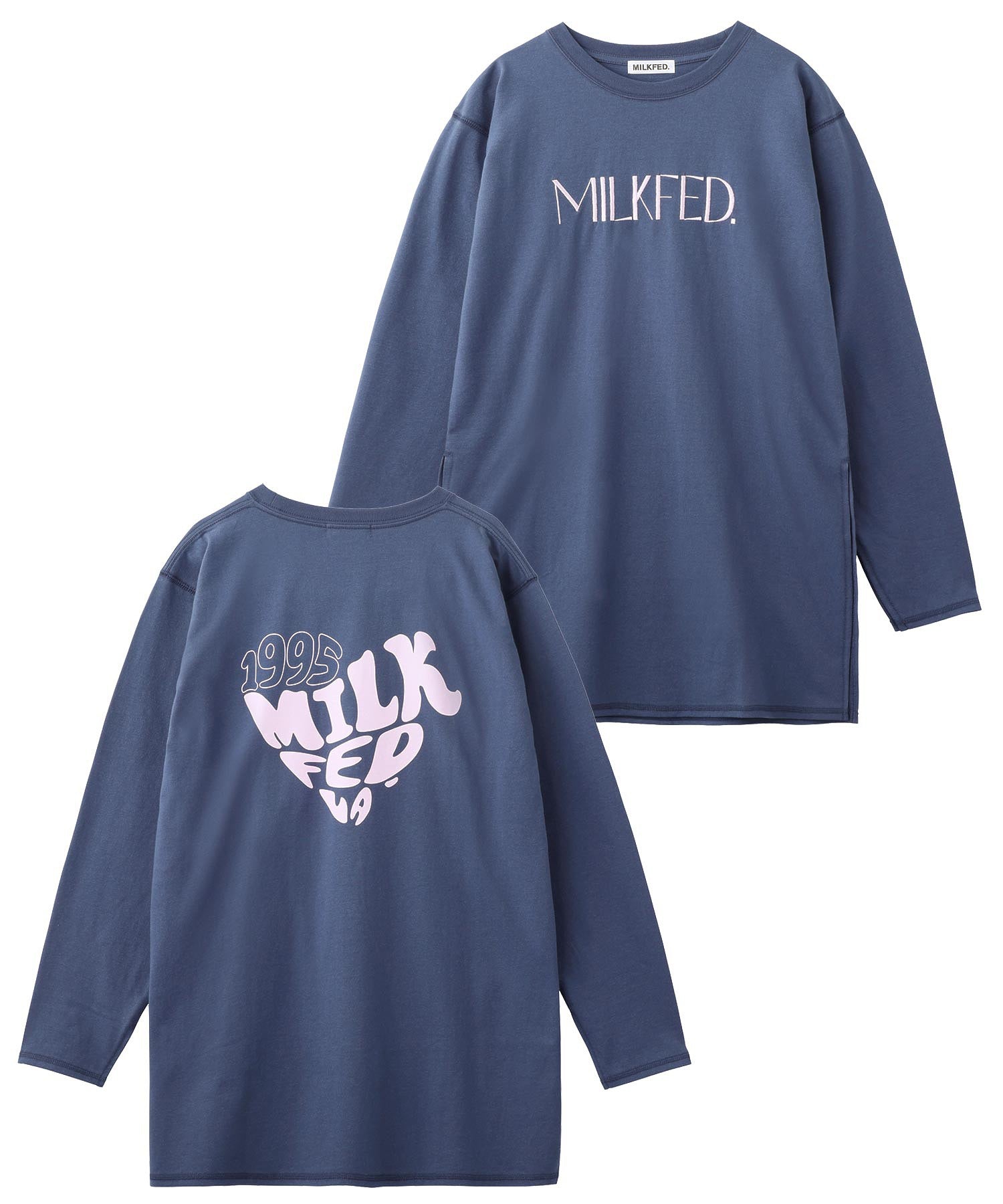 BACK HEART LOGO L/S TOP MILKFED.