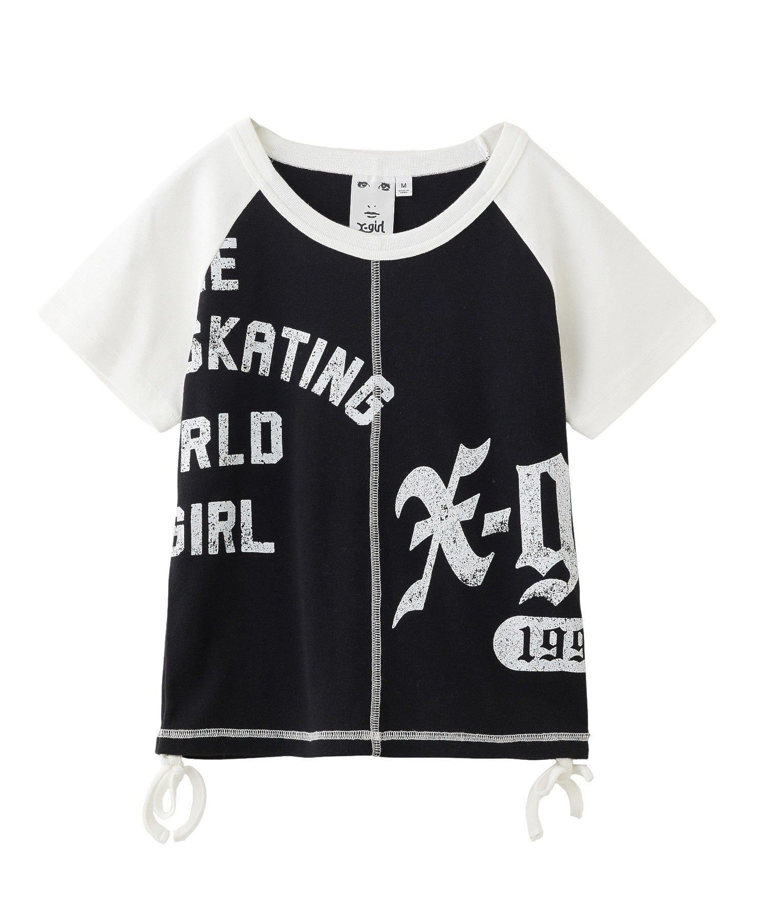 PANELED GRAPHIC RAGLAN BABY TEE