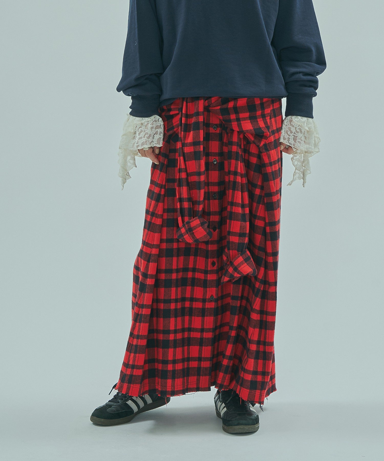 【ROSE BUD別注】INDIA IS BEUATIFUL/3WAY FLANNEL SHIRT SKIRT