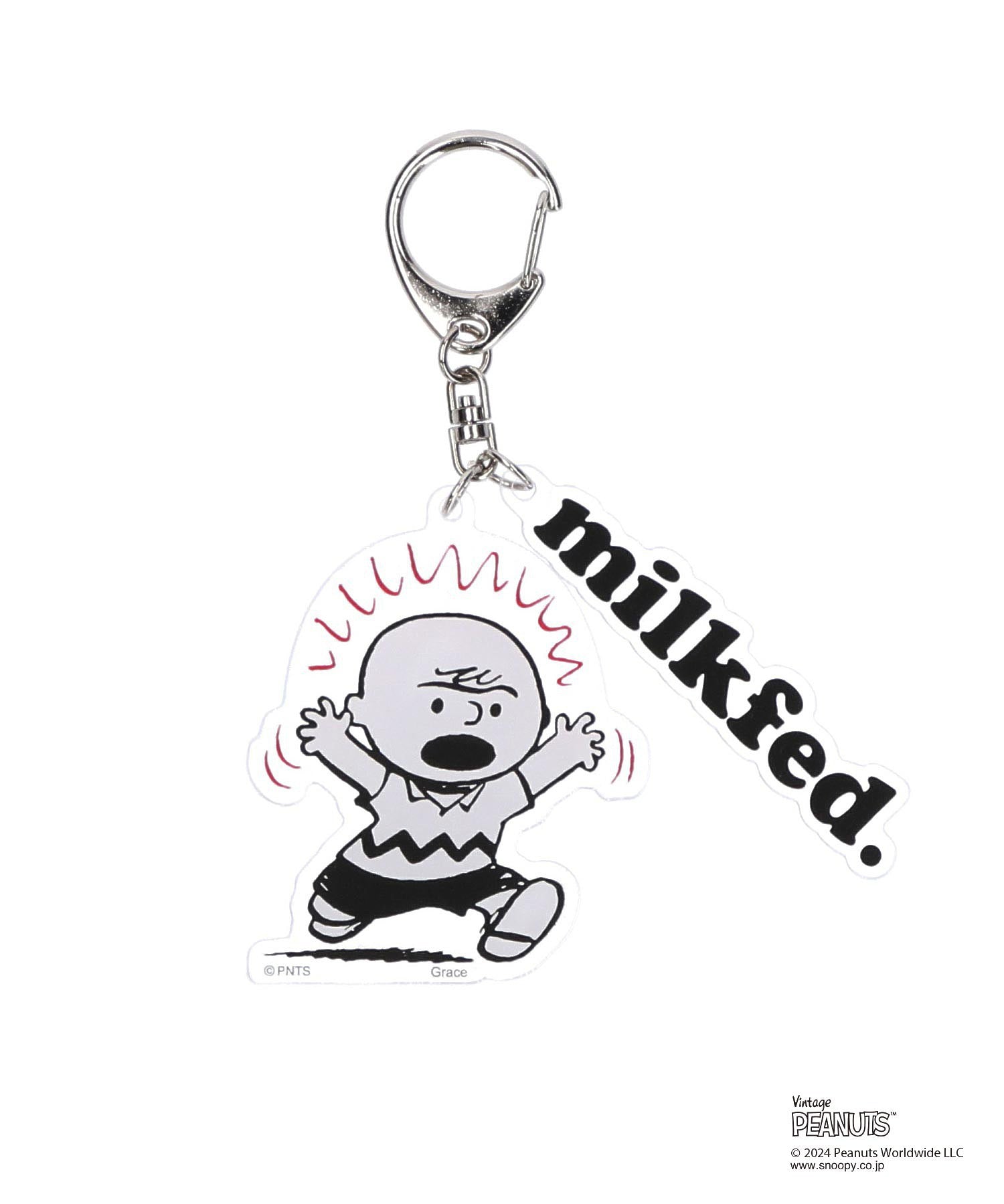 MILKFED. x PEANUTS LOGO KEYCHAIN