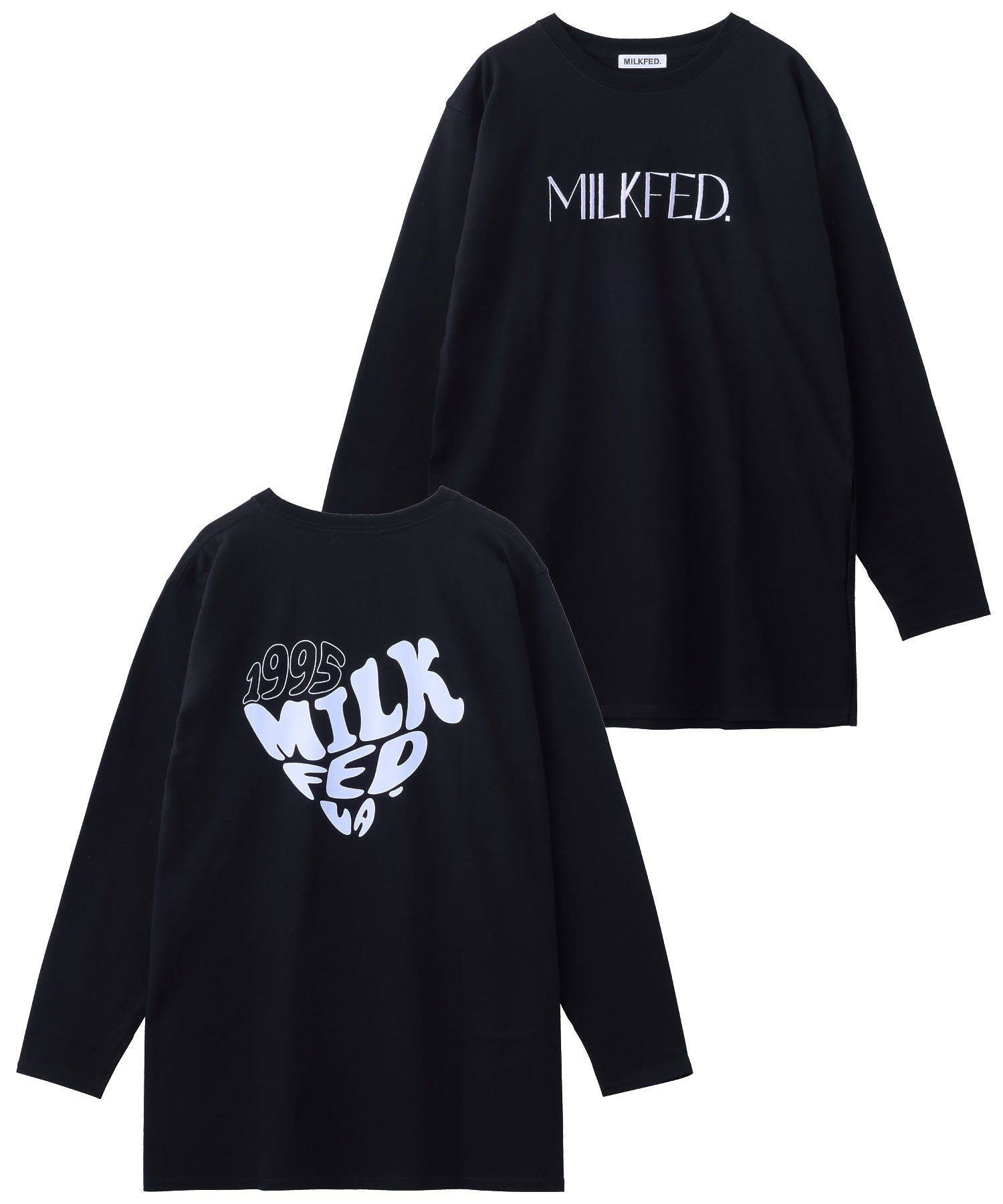 BACK HEART LOGO L/S TOP MILKFED.