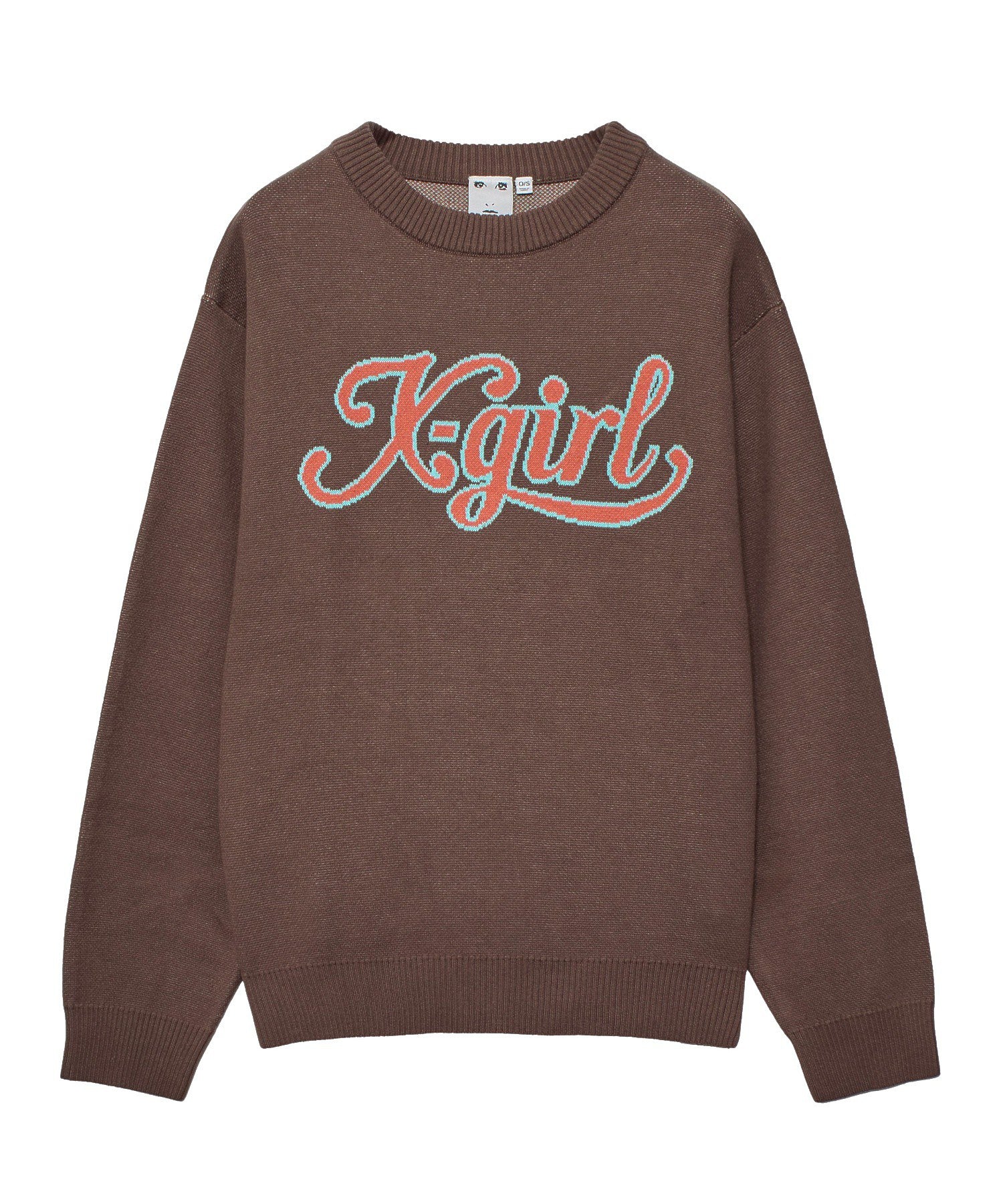LETTERING LOGO JACQUARD KNIT TOP