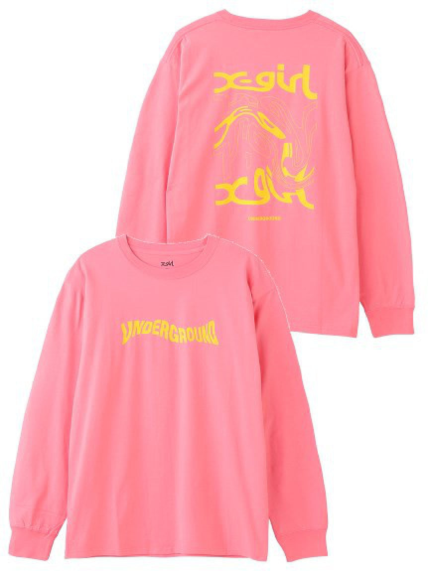 DISTORTED LOGO L/S TEE X-girl